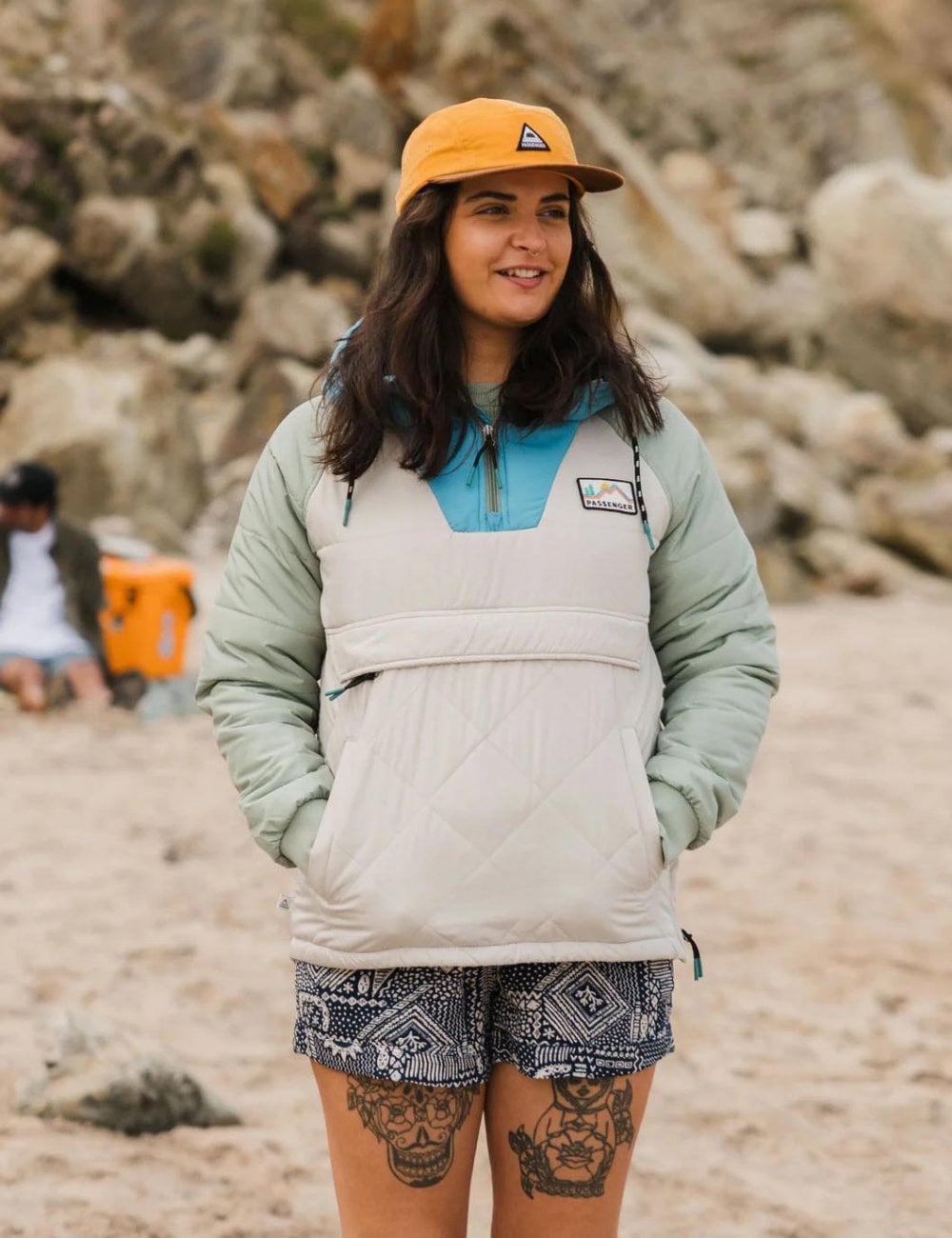 Women's Ocean 1/2 Zip Insulated Anorak - Pebble Grey