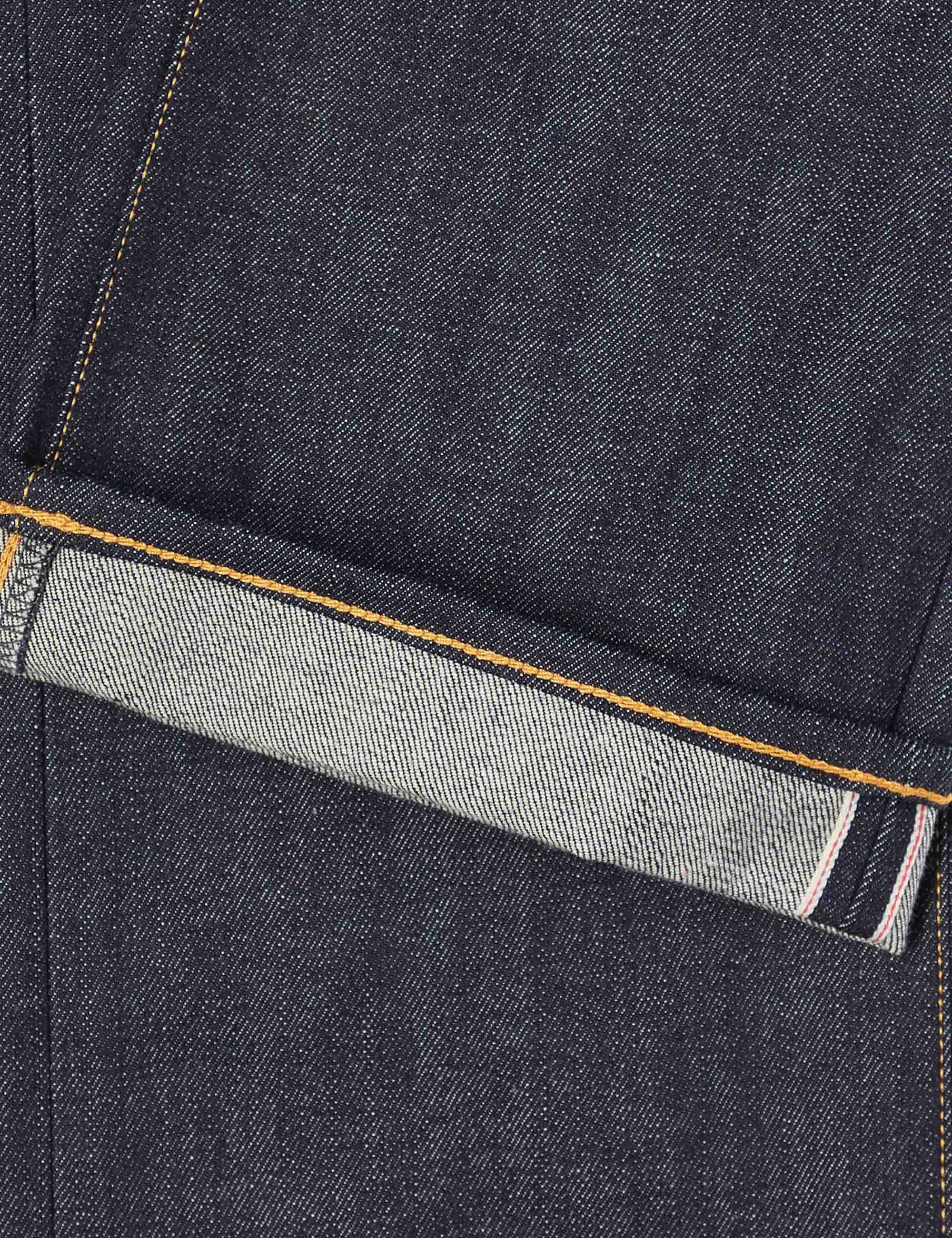ED-47 Regular Straight Red Selvedge Jeans - Blue, Unwashed