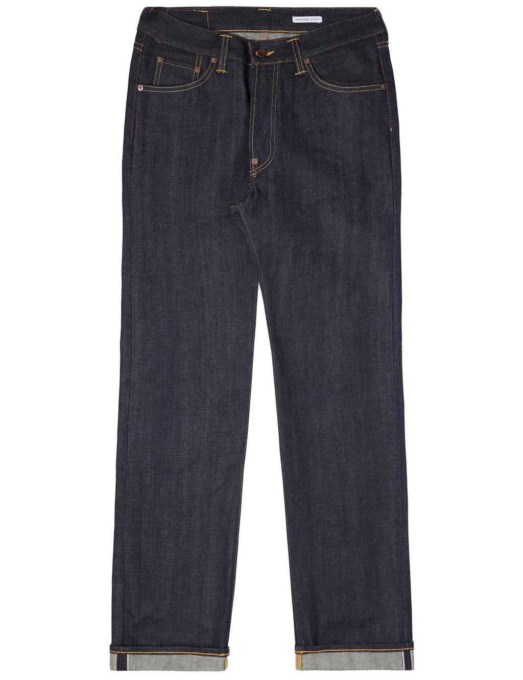 Nashville Straight Leg Red Selvedge Jeans - Blue, Unwashed