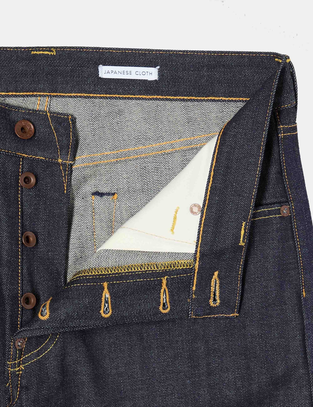 Nashville Straight Leg Red Selvedge Jeans - Blue, Unwashed