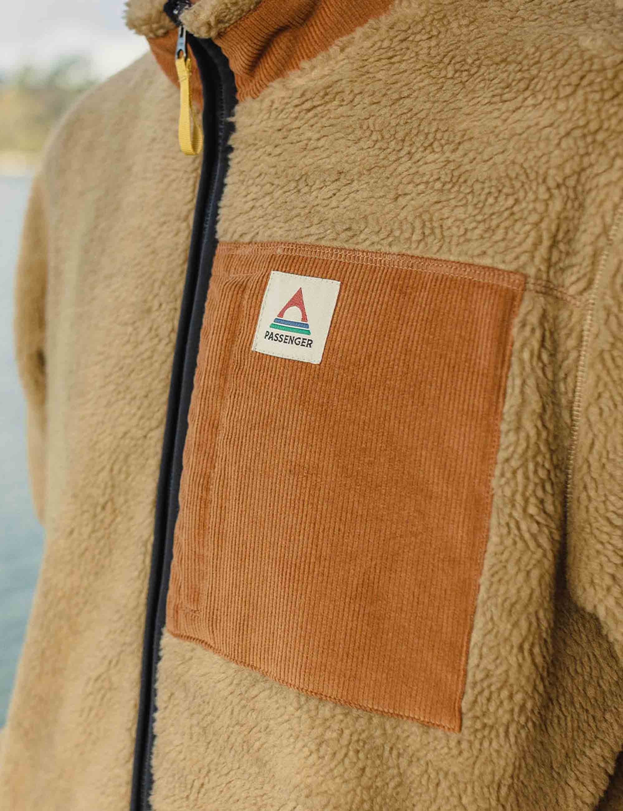 Passenger Trekker Deep-Pile Sherpa Fleece Jacket - Biscuit