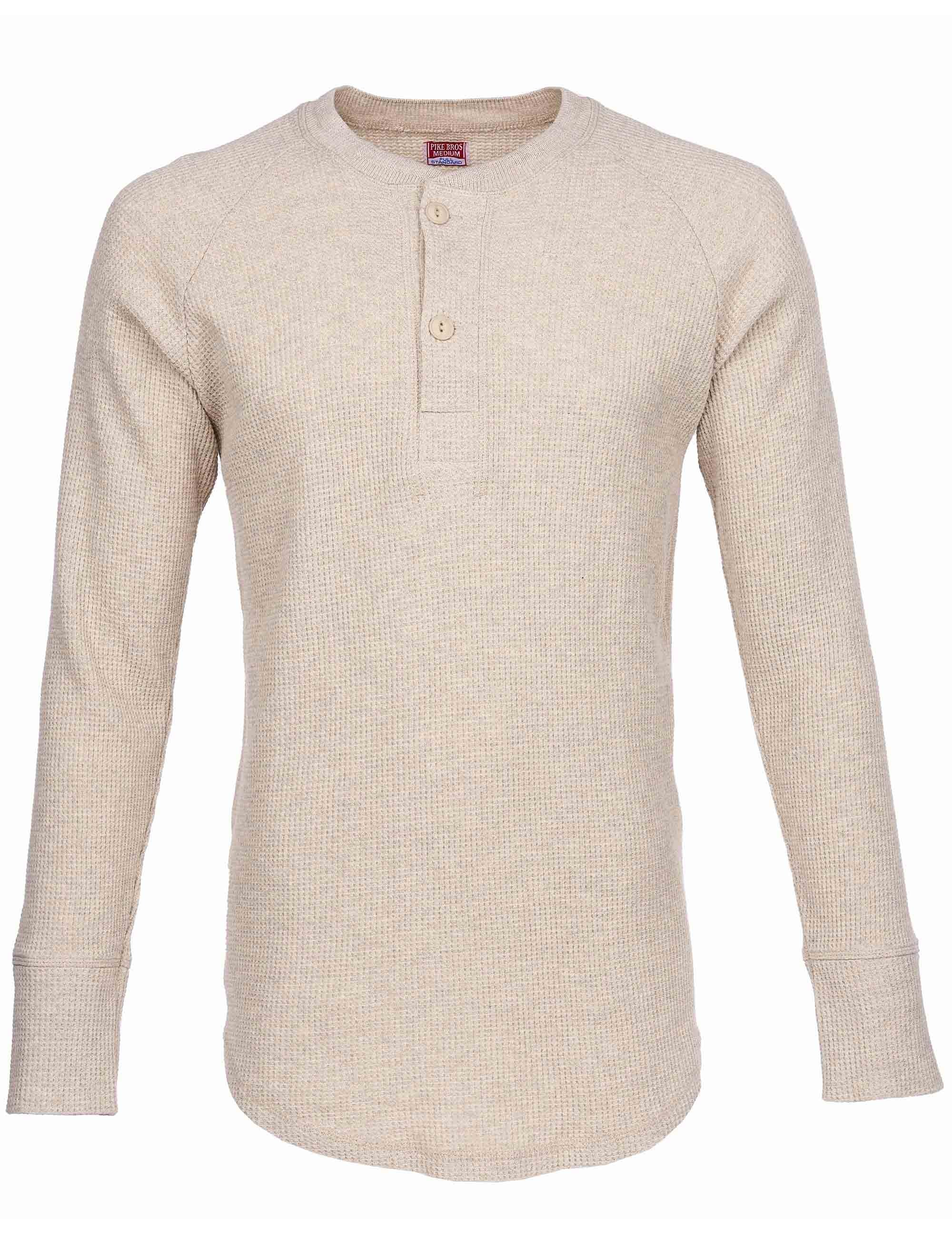 1936 Waffle Henley T-Shirt Shirt - Natural