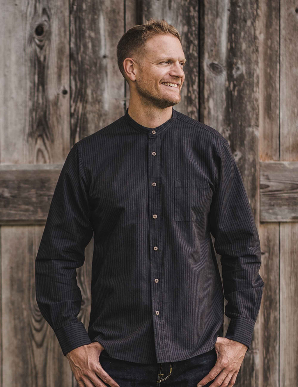 1923 Buccanoy Grandfather Shirt - Hosai Blue
