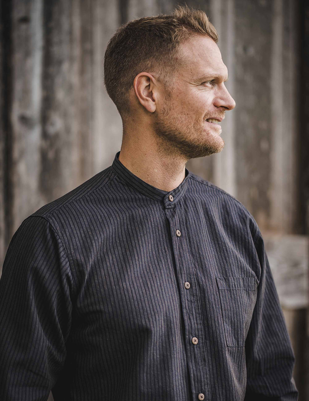 1923 Buccanoy Grandfather Shirt - Hosai Blue