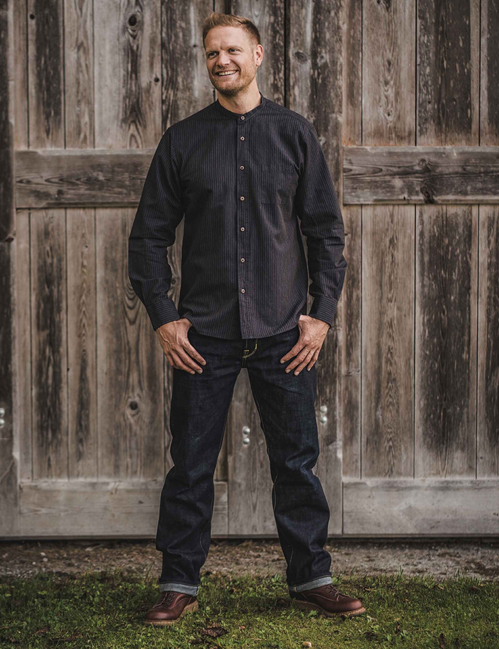1923 Buccanoy Grandfather Shirt - Hosai Blue