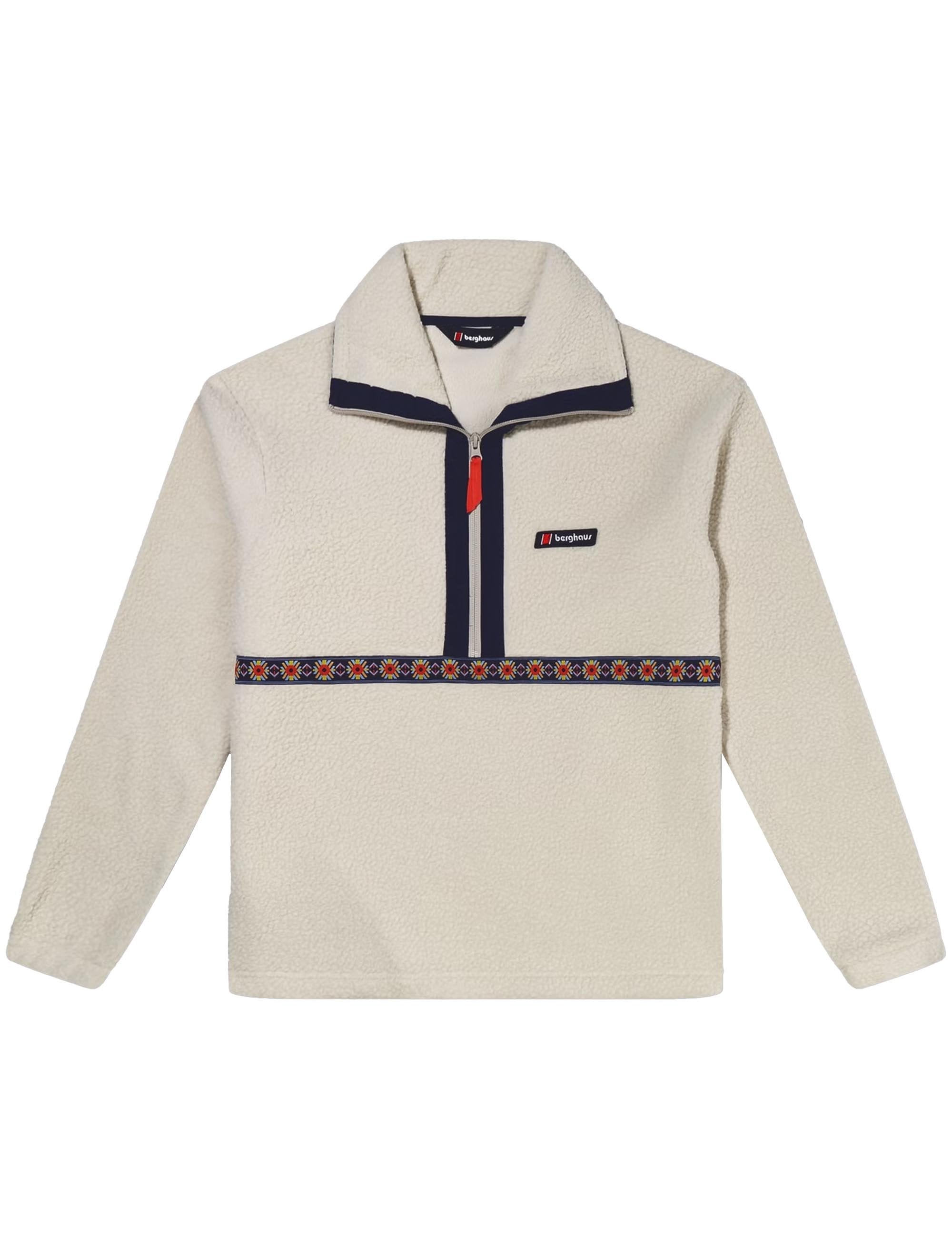Rhynie Aztec Half Zip Fleece - Stone/Dusk