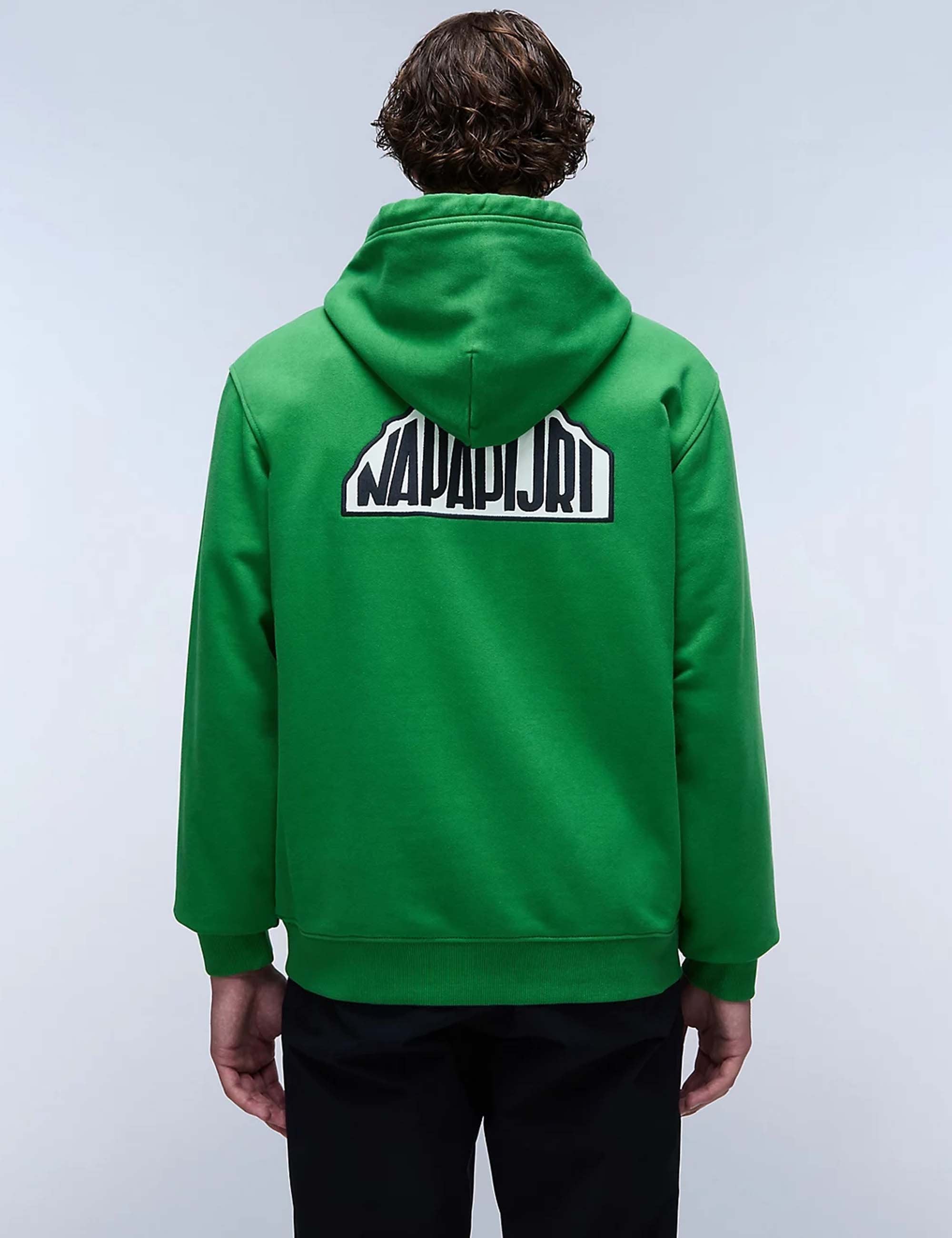 Napapijri Linth Hooded Sweat - Kelly Green
