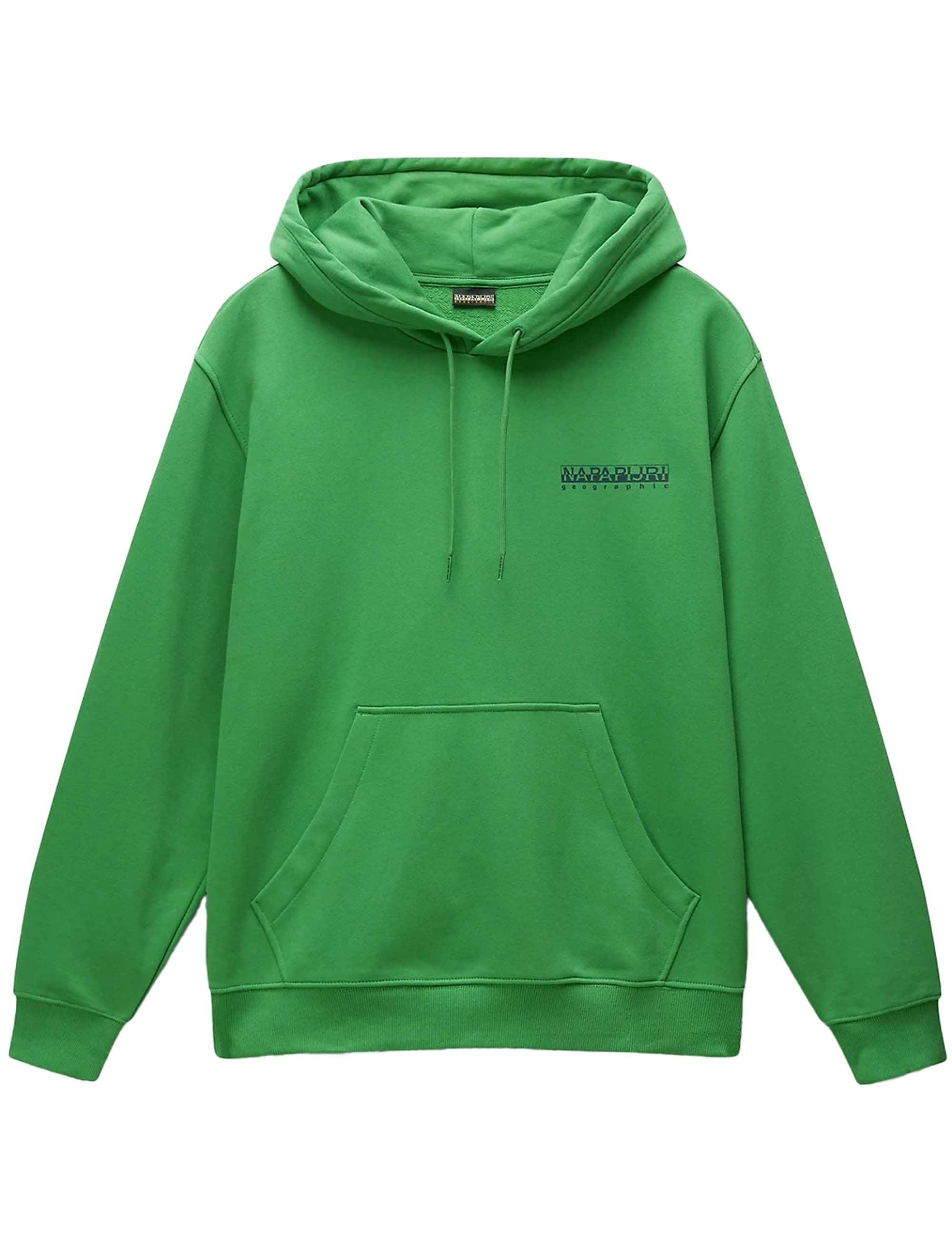 Napapijri Linth Hooded Sweat - Kelly Green
