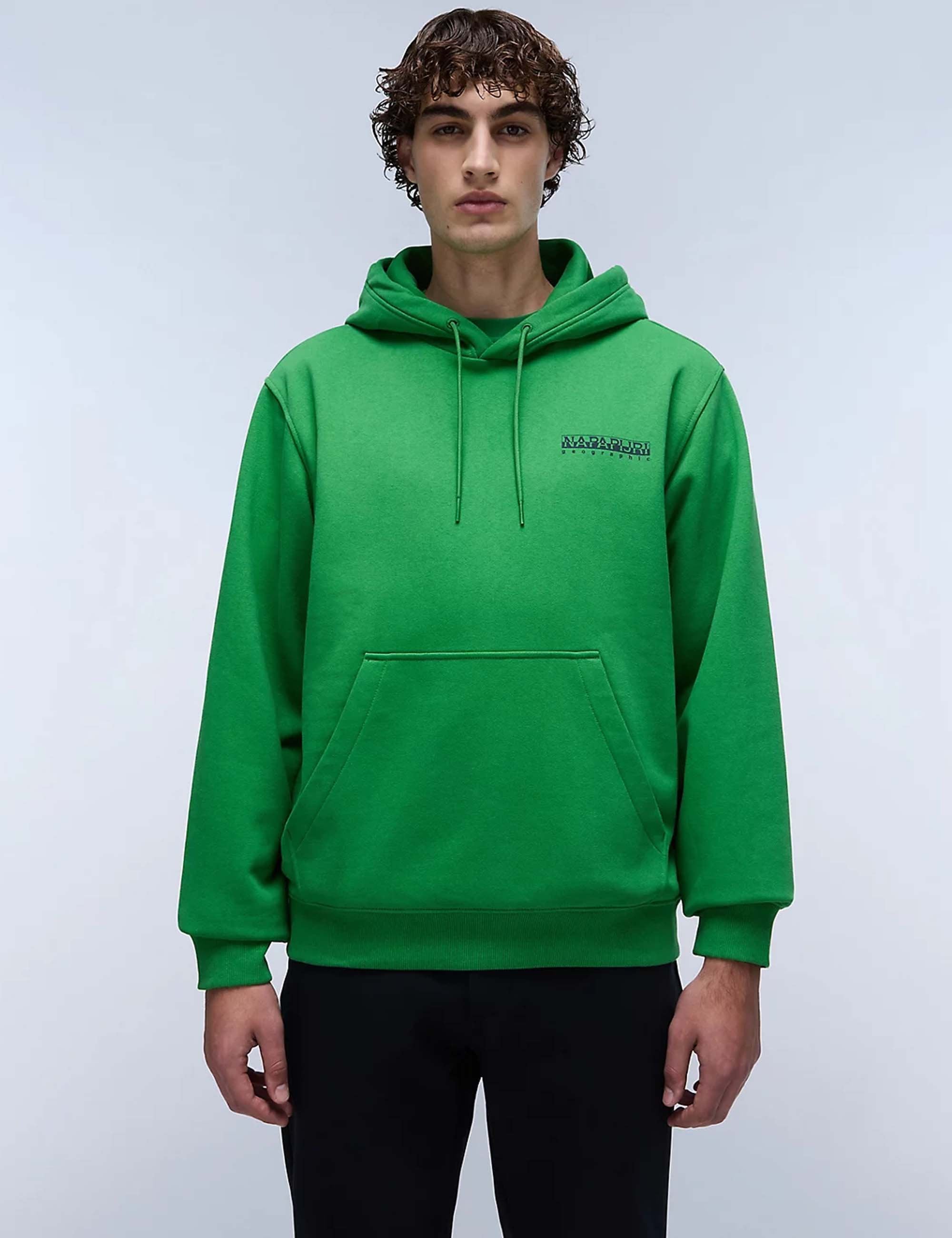 Napapijri Linth Hooded Sweat - Kelly Green