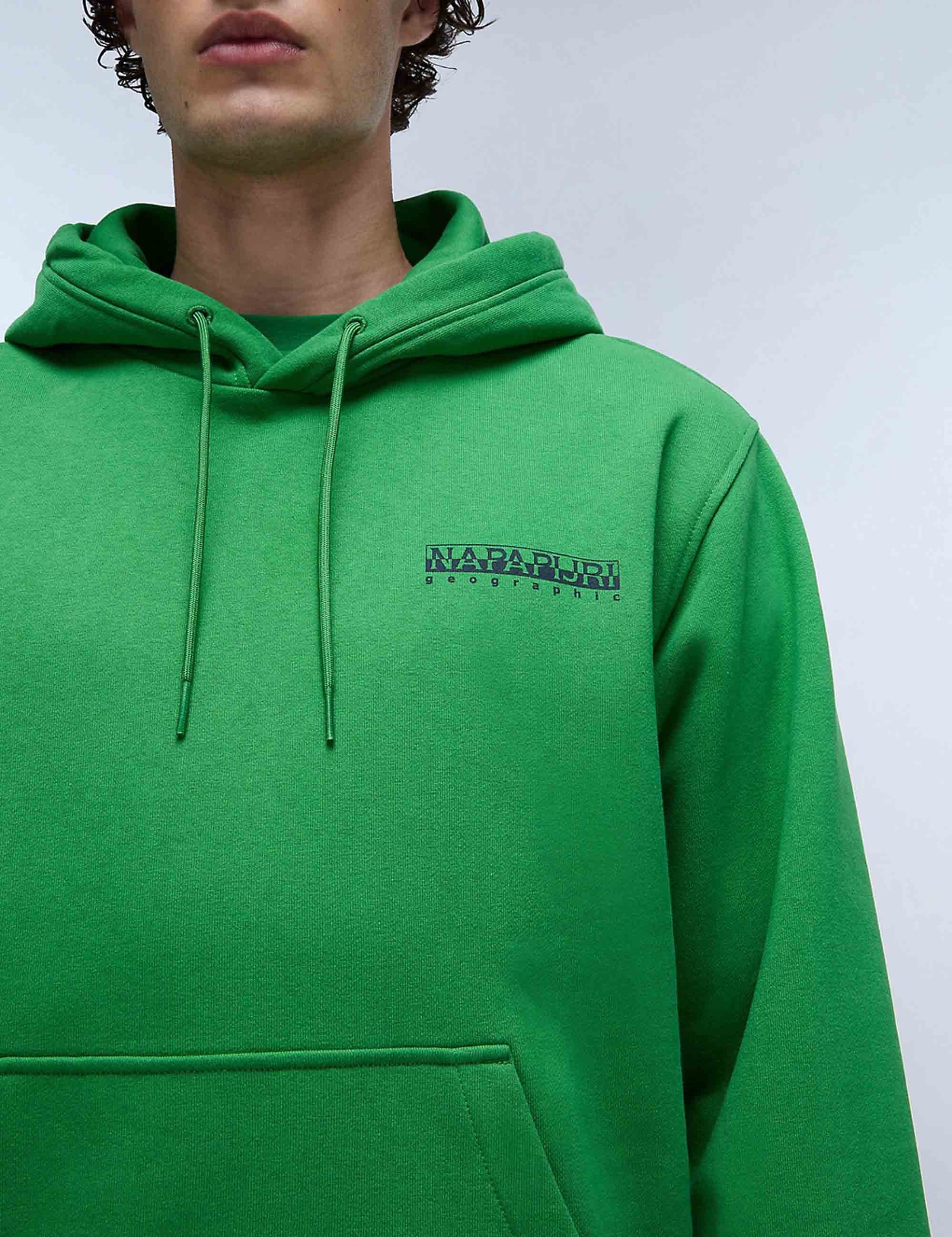 Napapijri Linth Hooded Sweat - Kelly Green