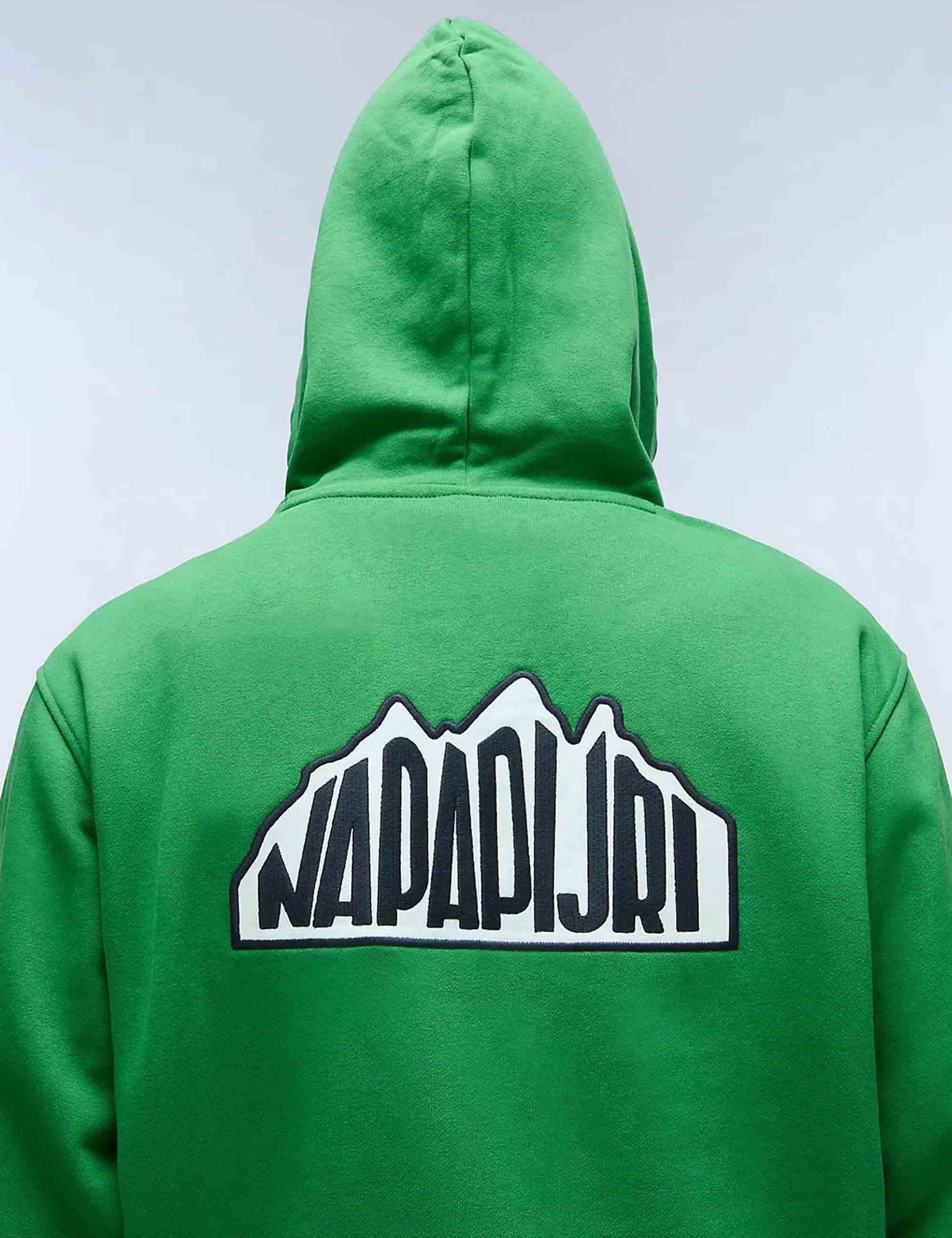 Napapijri Linth Hooded Sweat - Kelly Green