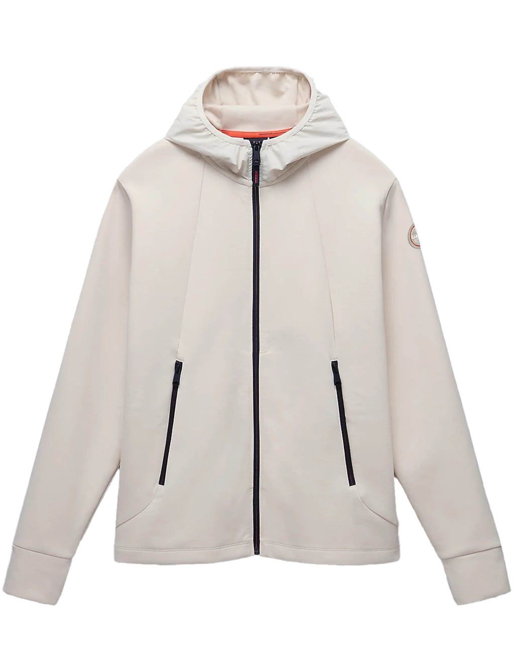 Lys Full Zip Hooded Jacket - Beige Dimity