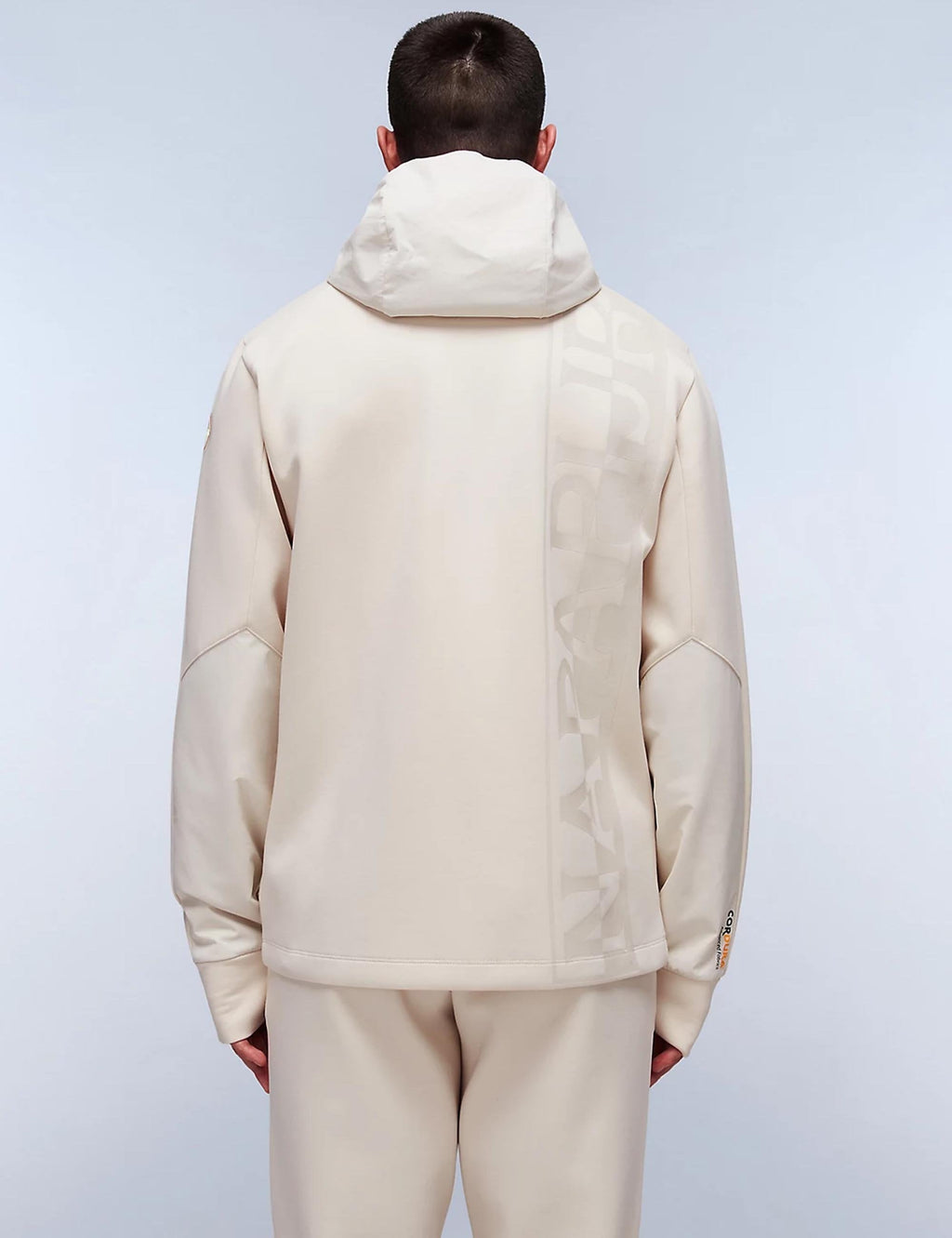 Lys Full Zip Hooded Jacket - Beige Dimity