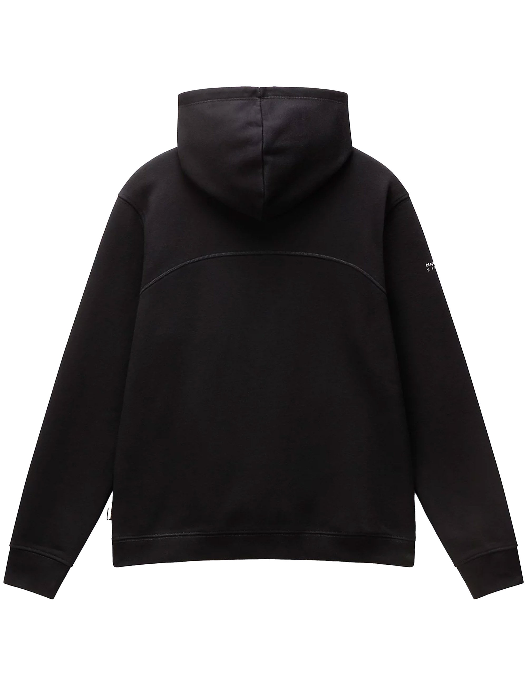 Napapijri Badge Half Zip Hooded Sweat - Black