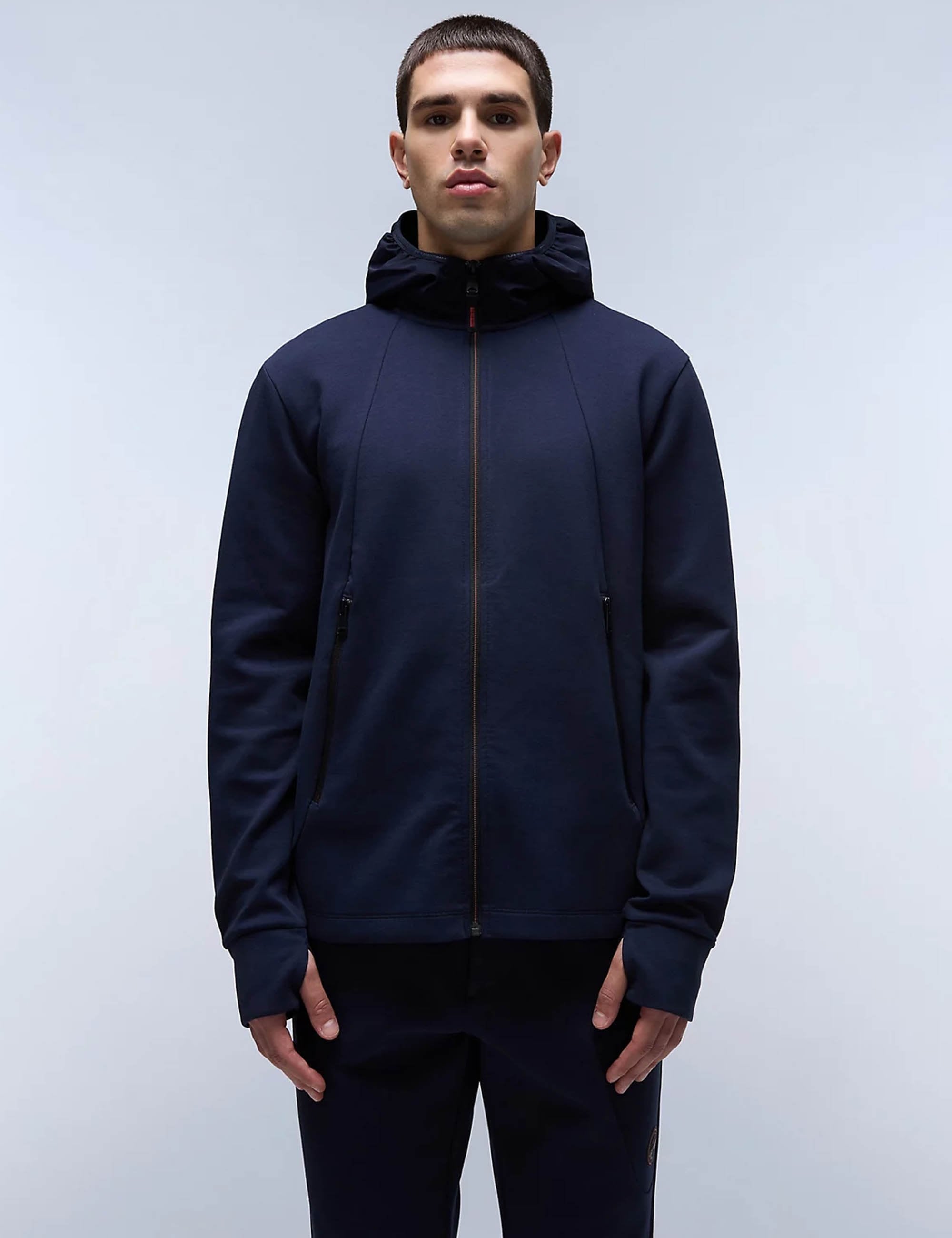 Napapijri Lys Full Zip Hooded Jacket - Blue Marine