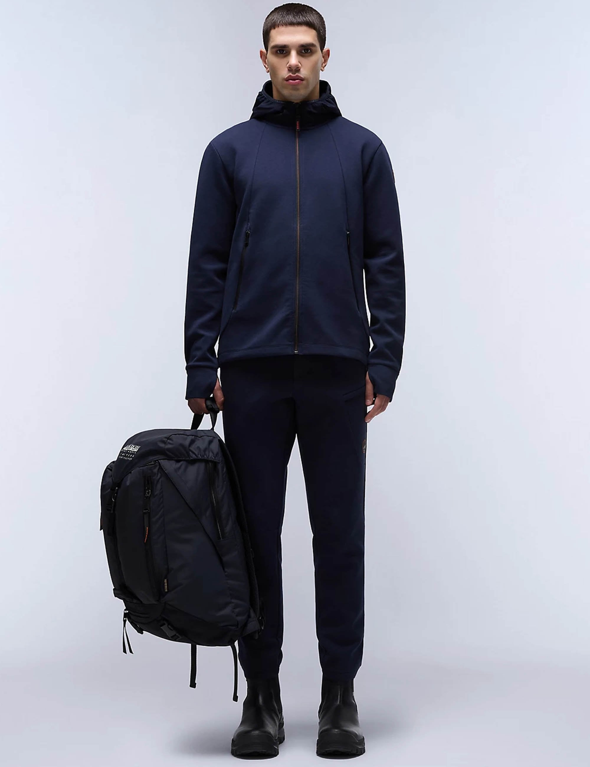 Napapijri Lys Full Zip Hooded Jacket - Blue Marine