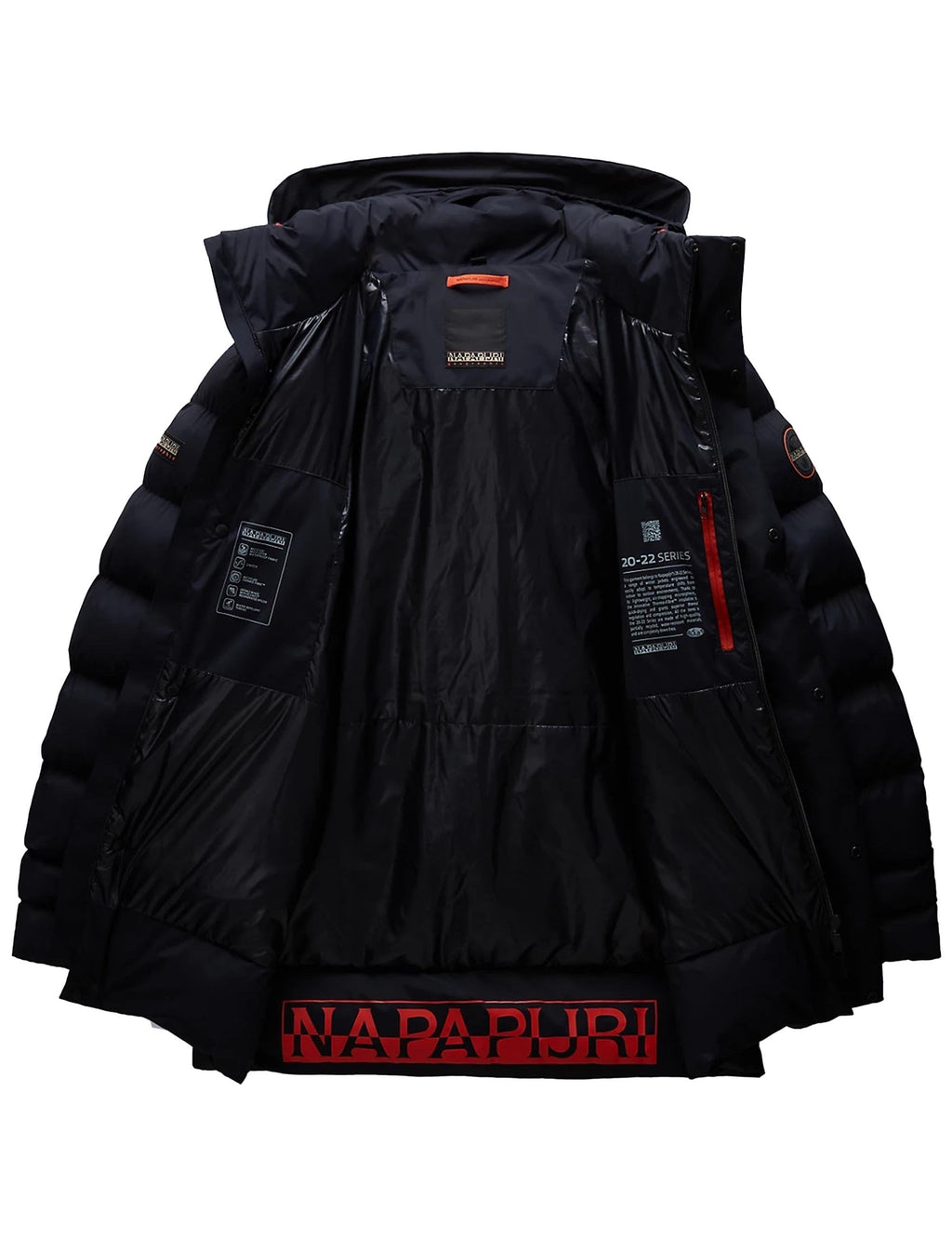 20-22�� Thermo Puffer Long Jacket - Black