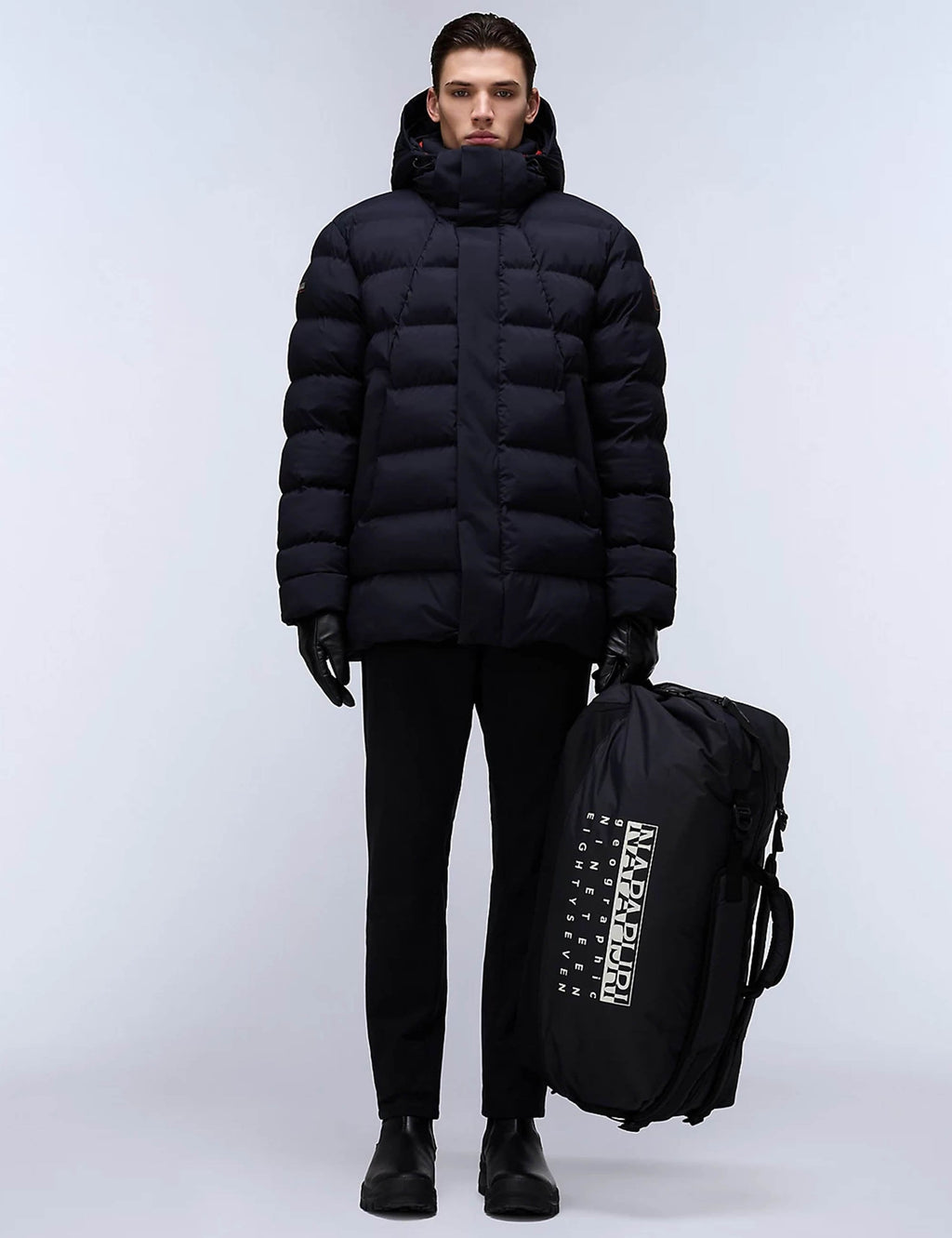 20-22�� Thermo Puffer Long Jacket - Black