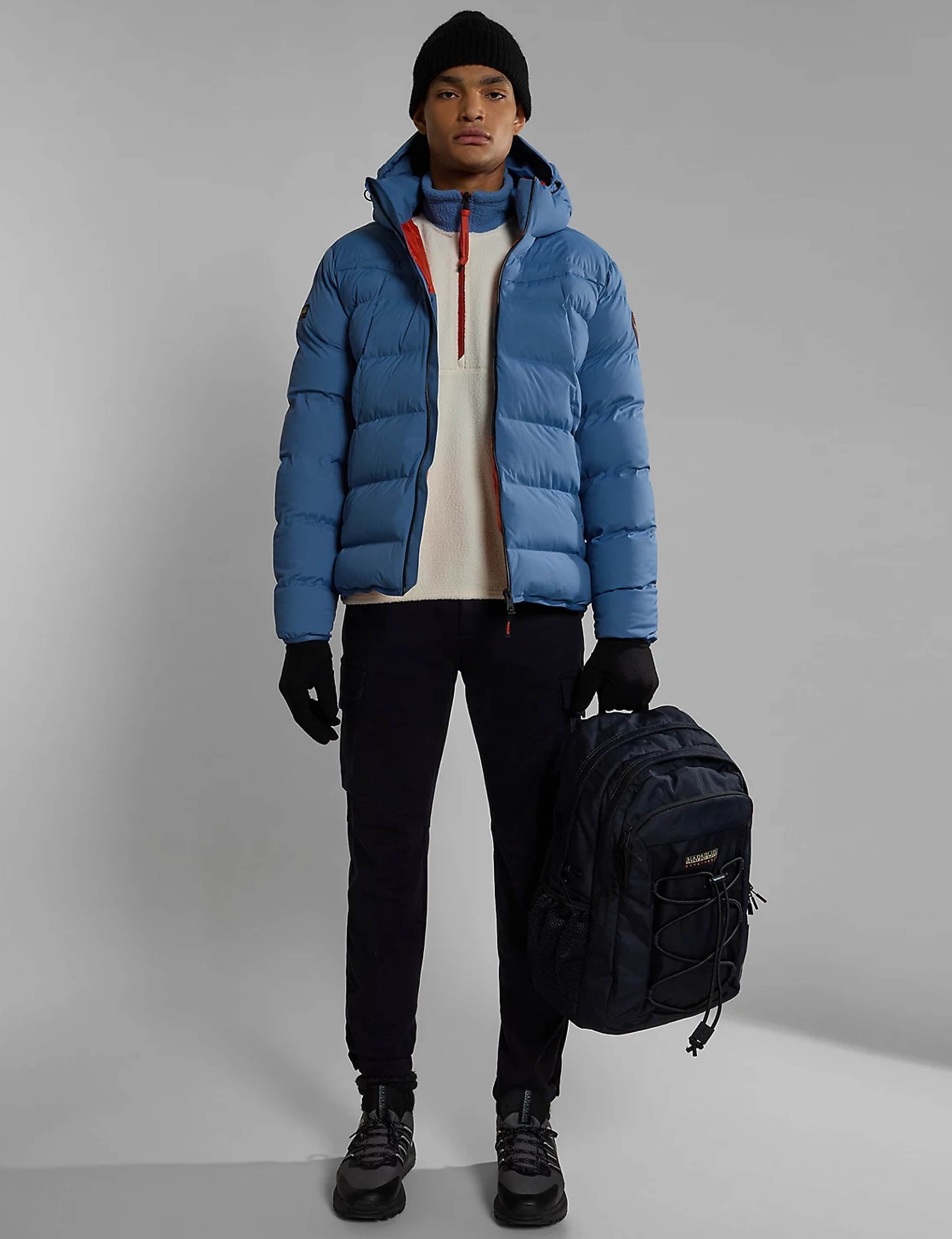 Napapijri Anderby Half Zip Fleece - Whitecap Grey