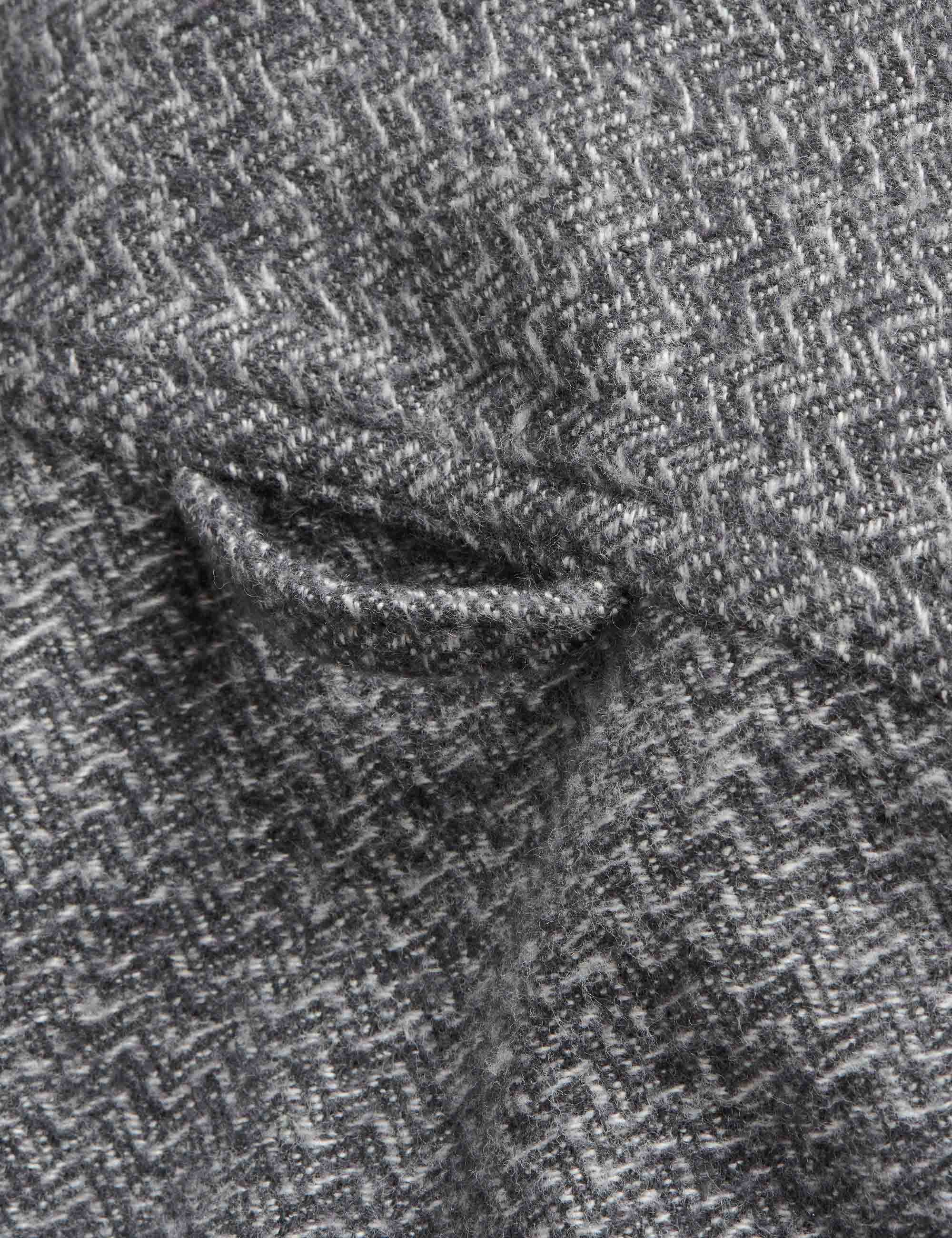 Penfield Brushed Textured Overshirt - Mid Grey Heather