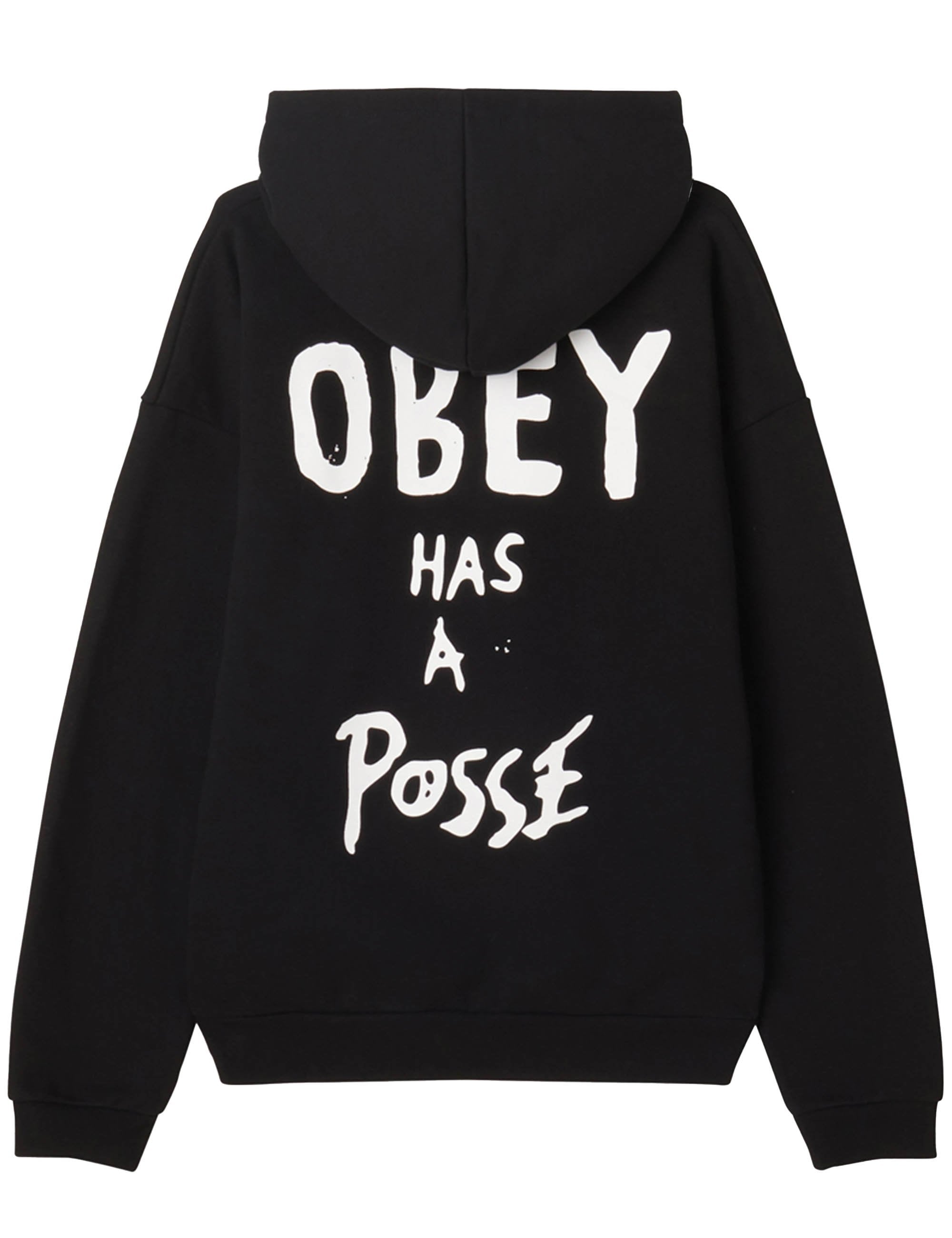 Obey Clothing Posse Extra Heavy Hooded Sweat - Black