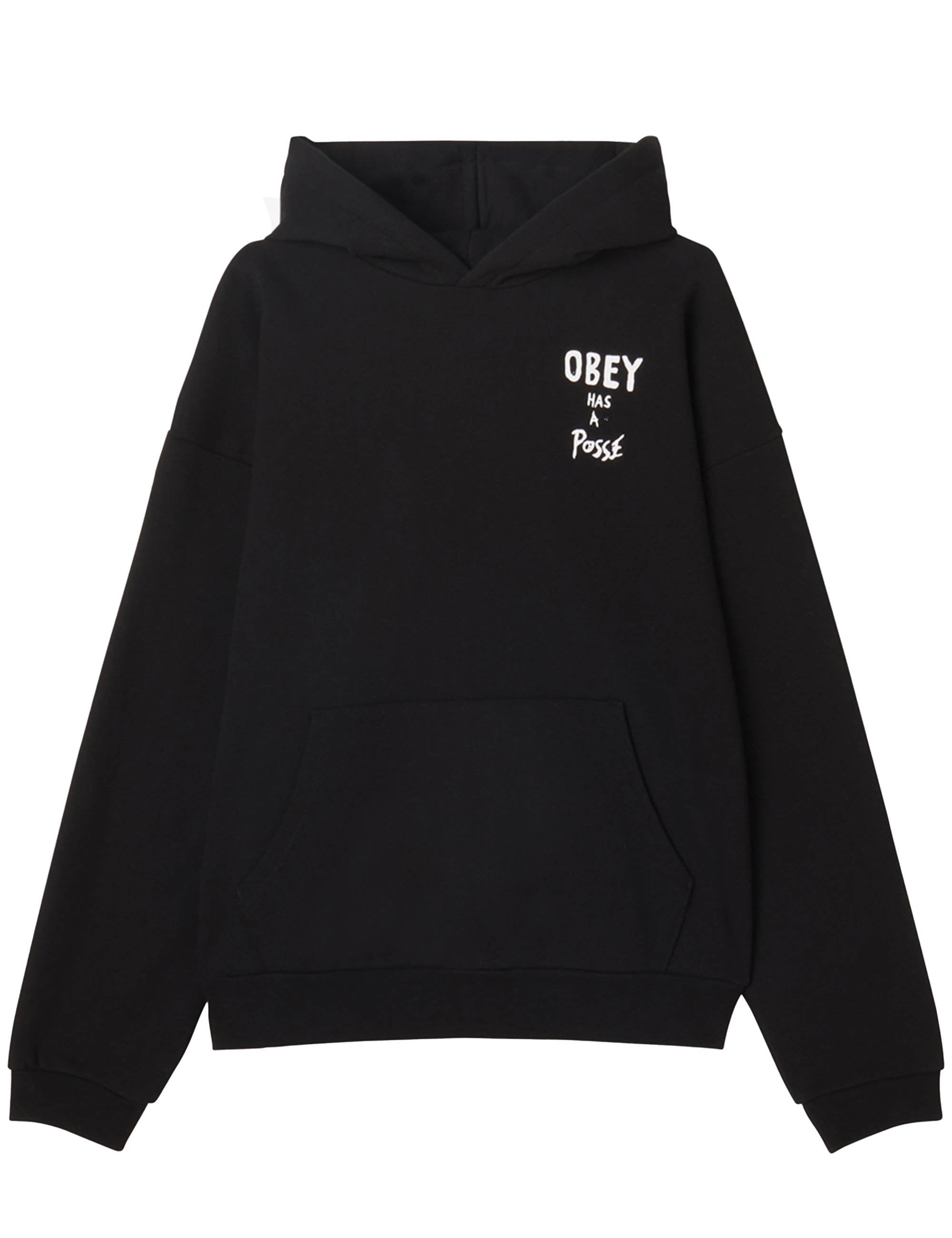 Obey Clothing Posse Extra Heavy Hooded Sweat - Black