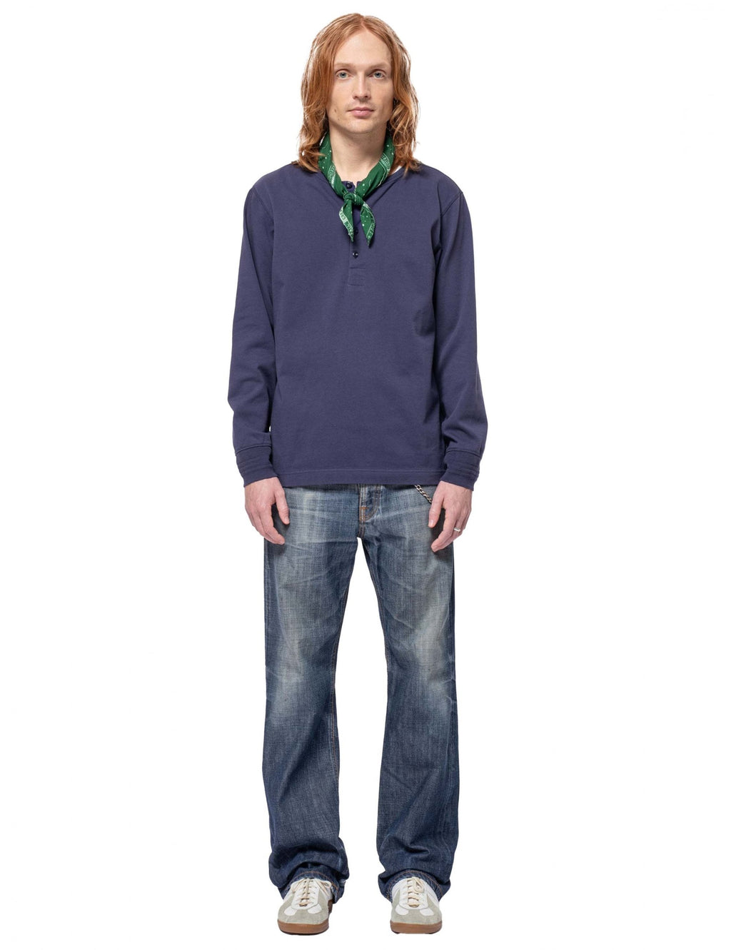 Henley Long Sleeve Top - Midnight
