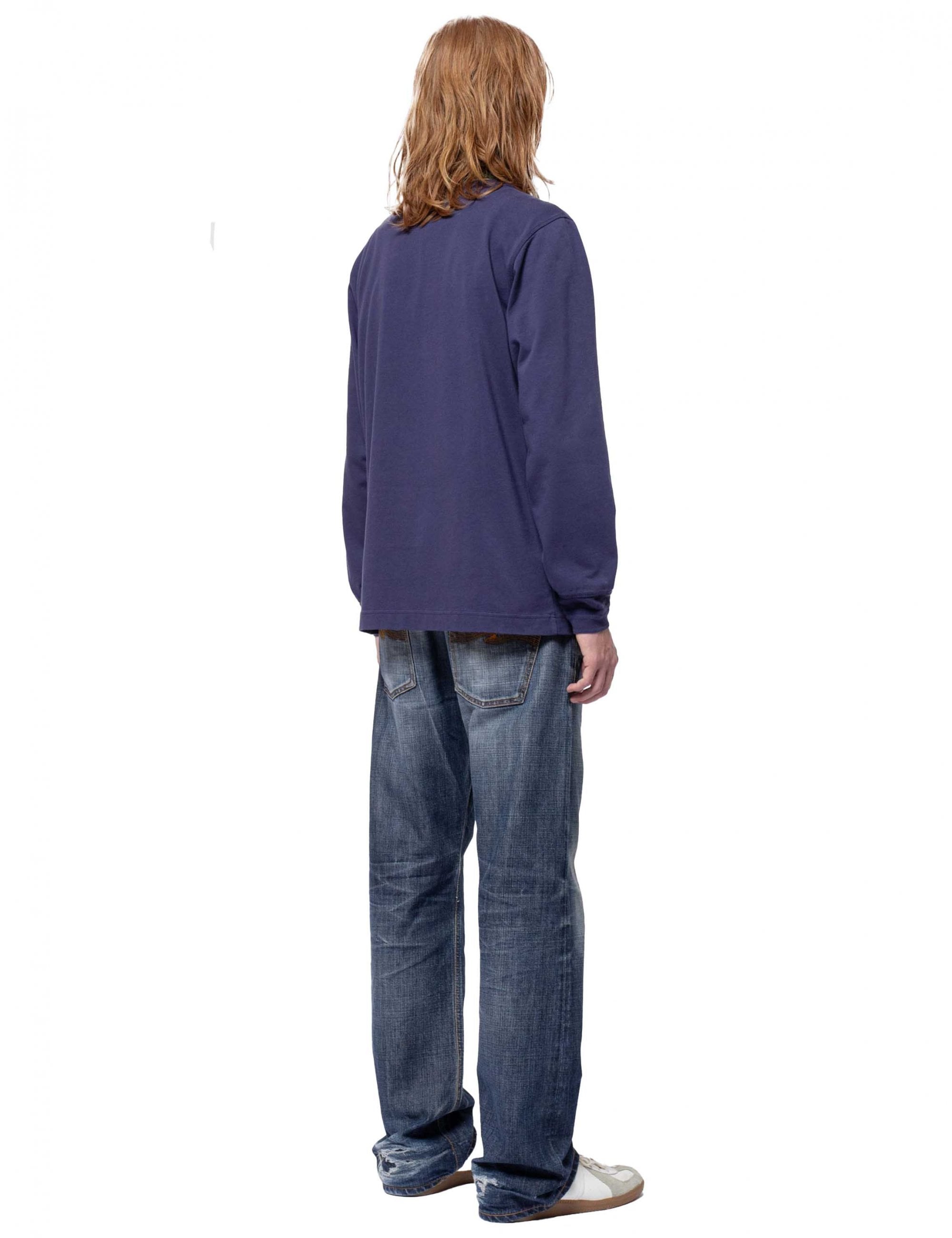 Nudie Jeans Henley Long Sleeve Top - Midnight