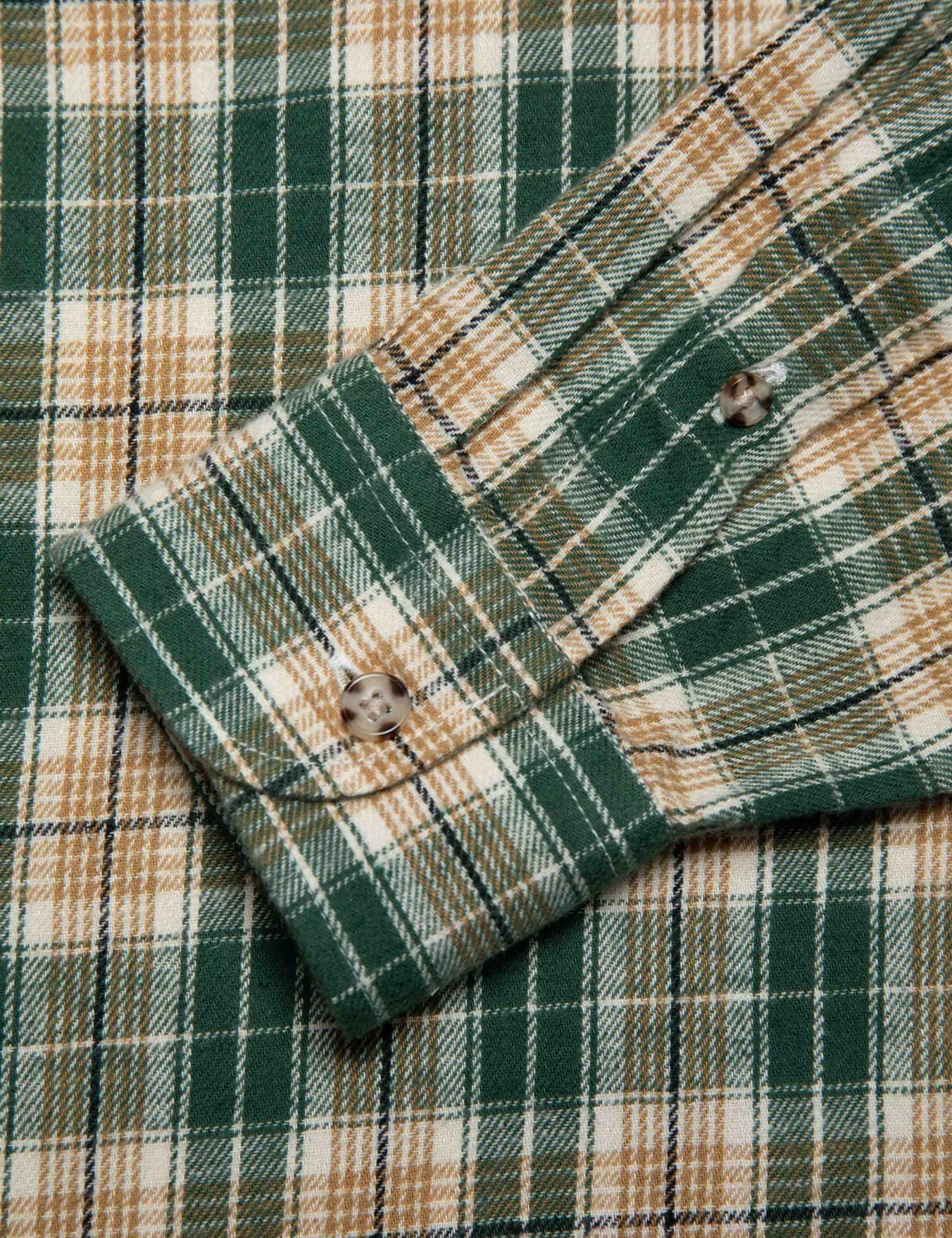 Nudie Jeans Julian Farm Check Shirt - Racing Green