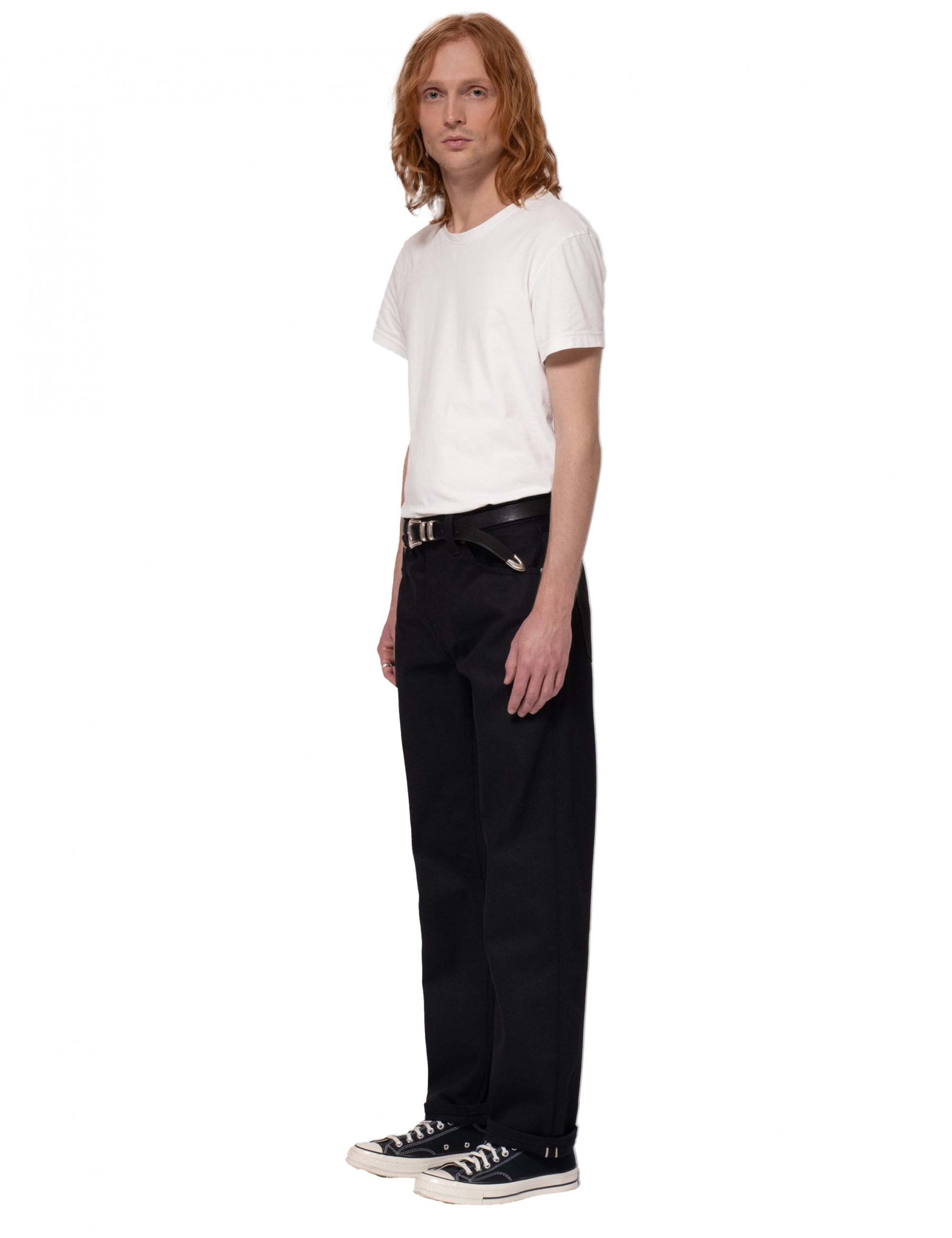 Nudie Jeans Rad Rufus Selvedge Jeans - Dry Black Selvedge