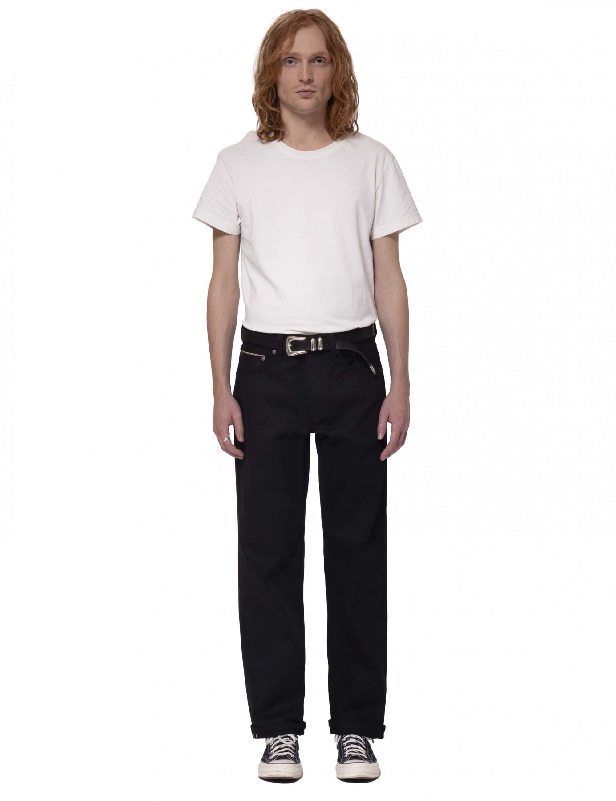 Nudie Jeans Rad Rufus Selvedge Jeans - Dry Black Selvedge