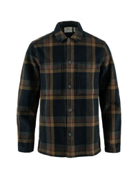 Singi Flannel Overshirt - Dark Navy/Wood Brown