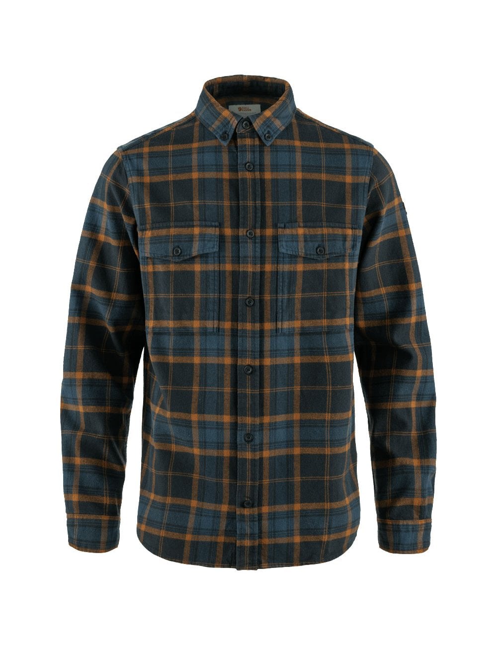 Ovik Twill Shirt - Dark Navy/Chestnut