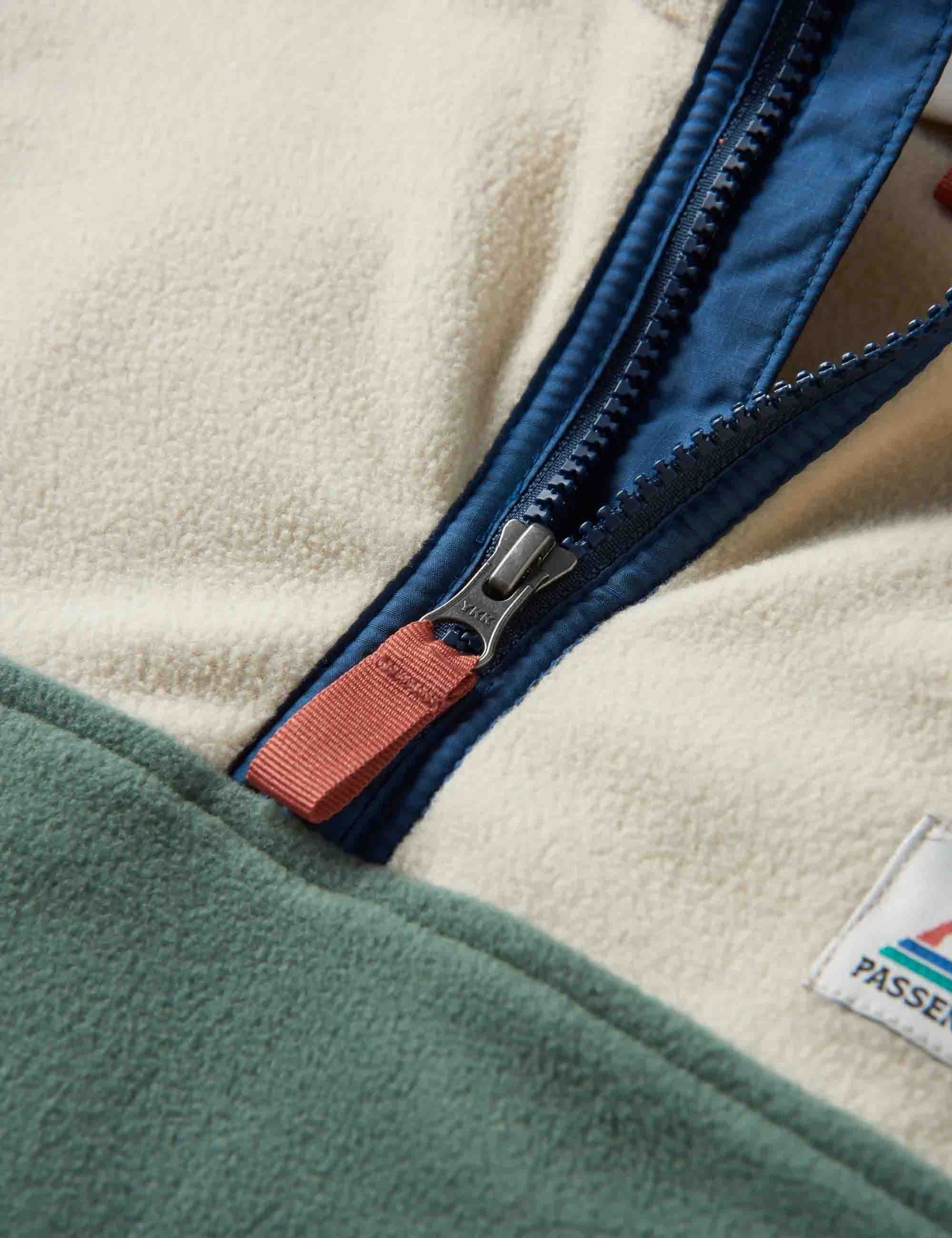 Set Off Polar 1/4 Zip Fleece - Oatmeal/Dark Forest