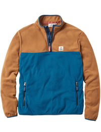 Set Off Polar 1/4 Zip Fleece - Toffee/Blue Steel