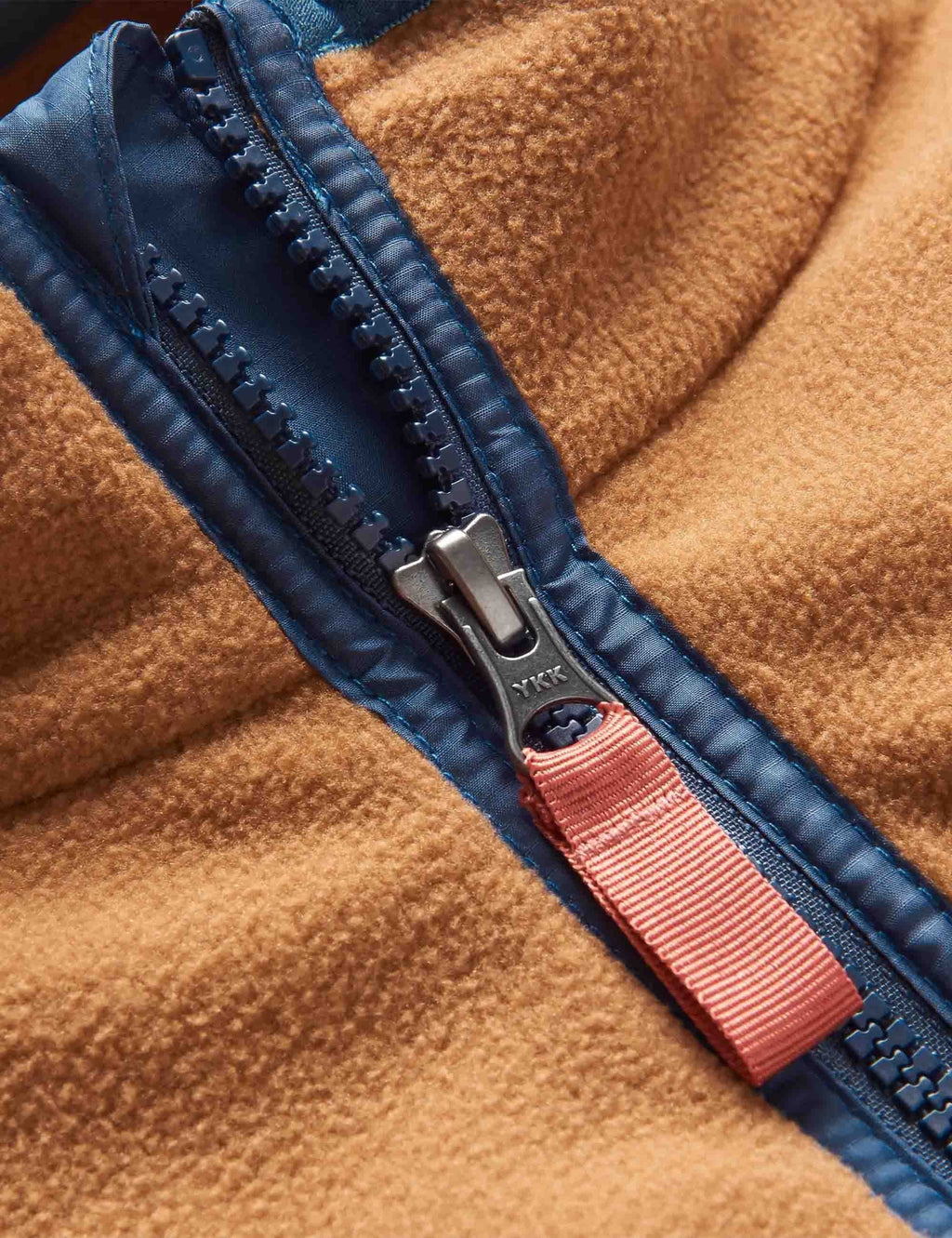 Set Off Polar 1/4 Zip Fleece - Toffee/Blue Steel