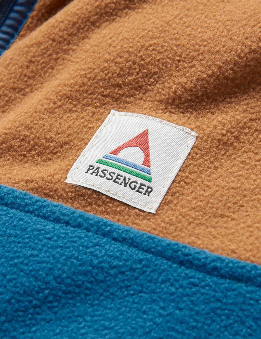 Set Off Polar 1/4 Zip Fleece - Toffee/Blue Steel