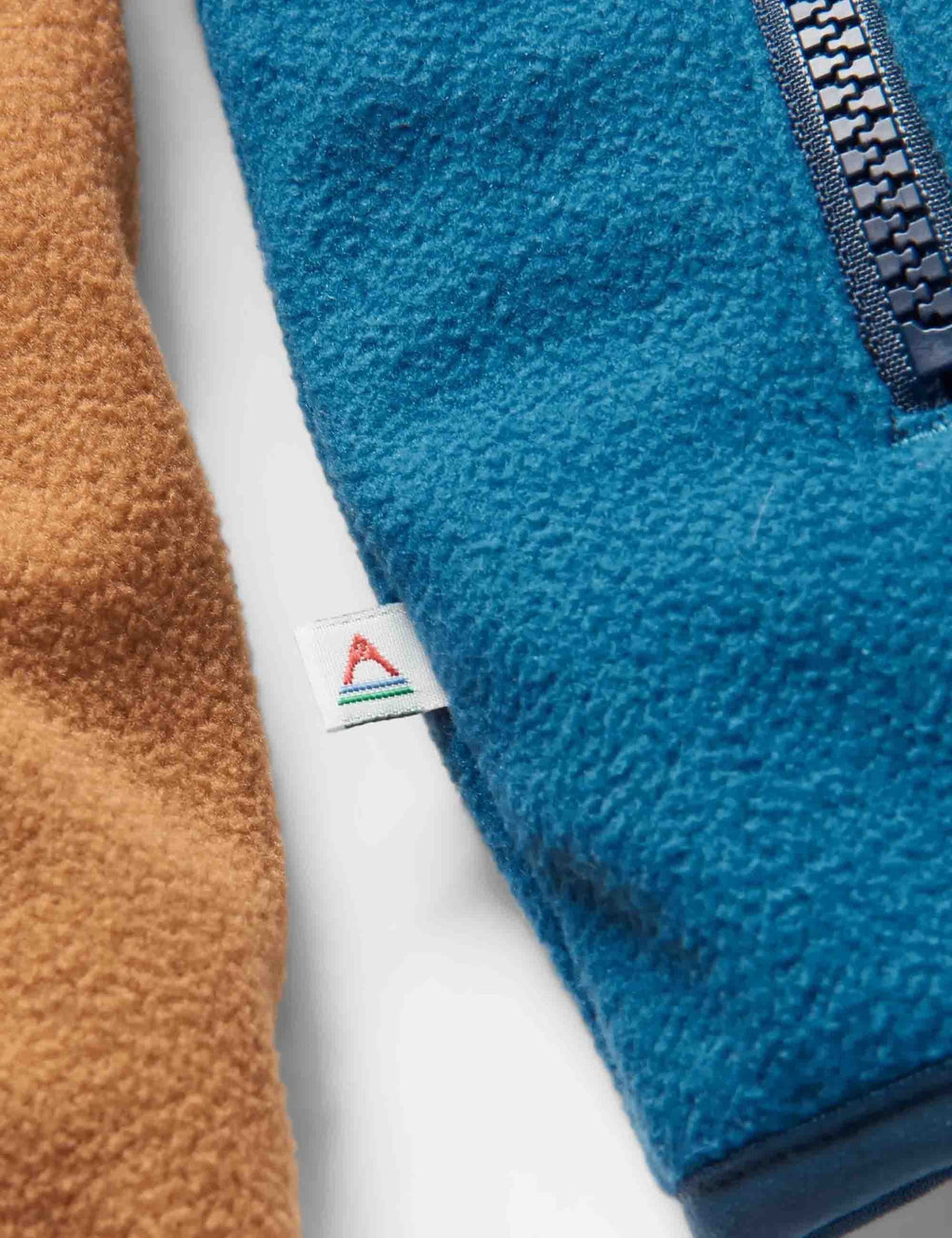 Set Off Polar 1/4 Zip Fleece - Toffee/Blue Steel