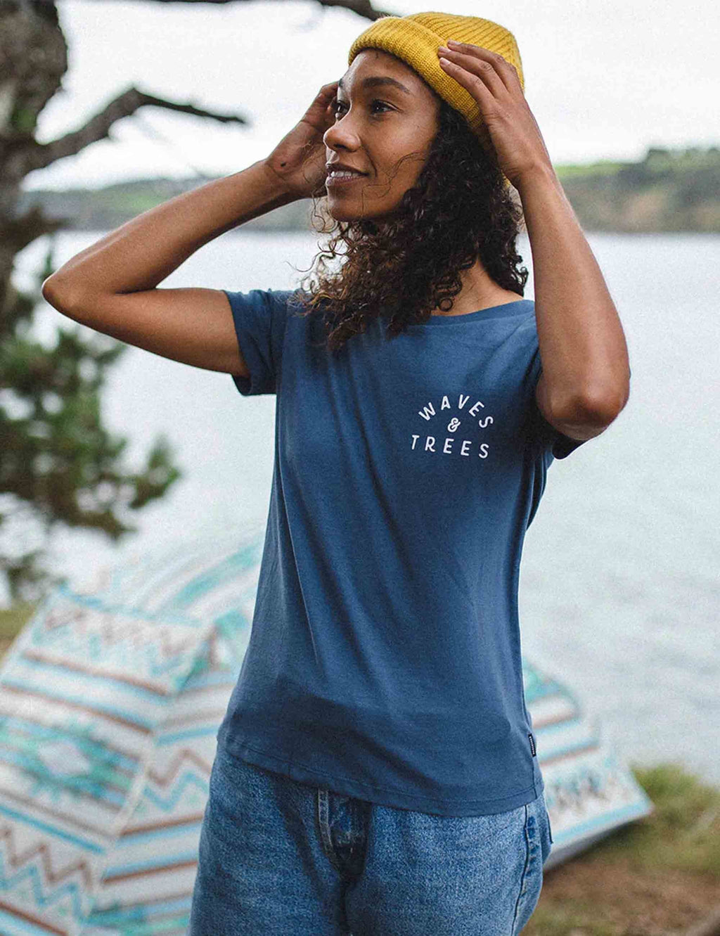 Women's Penida Recycled Cotton T-Shirt - Dark Denim