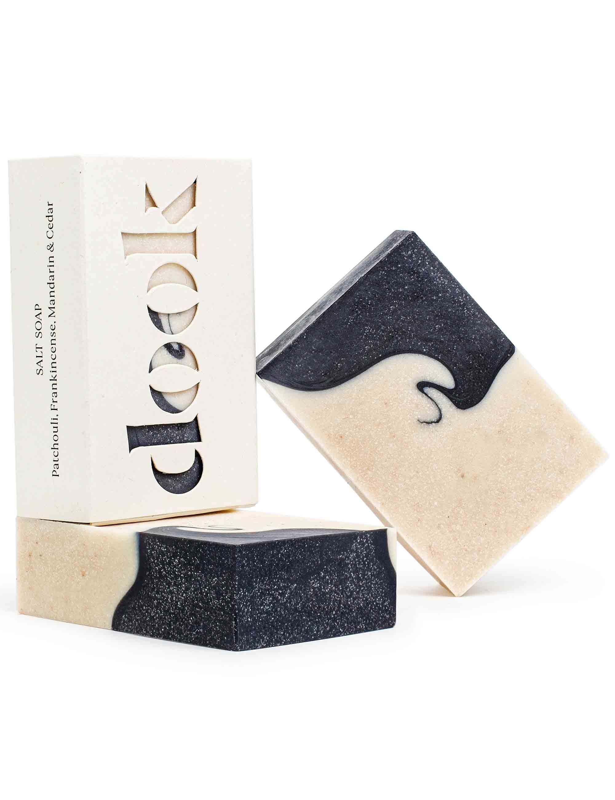 Scottish Handmade Salt Soap - Patchouli, Frankincense, Mandarin & Cedar
