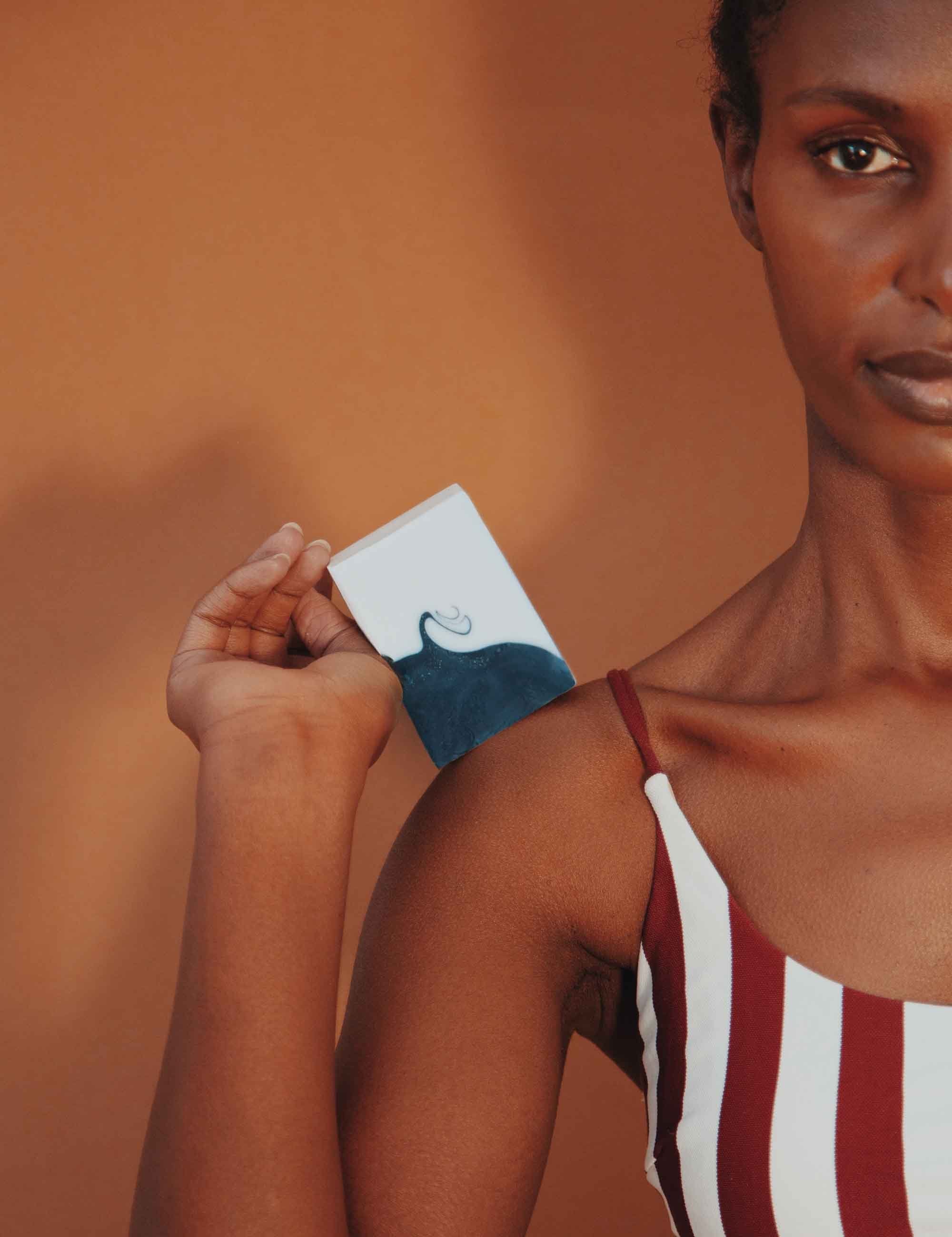 Scottish Handmade Salt Soap - Patchouli, Frankincense, Mandarin & Cedar