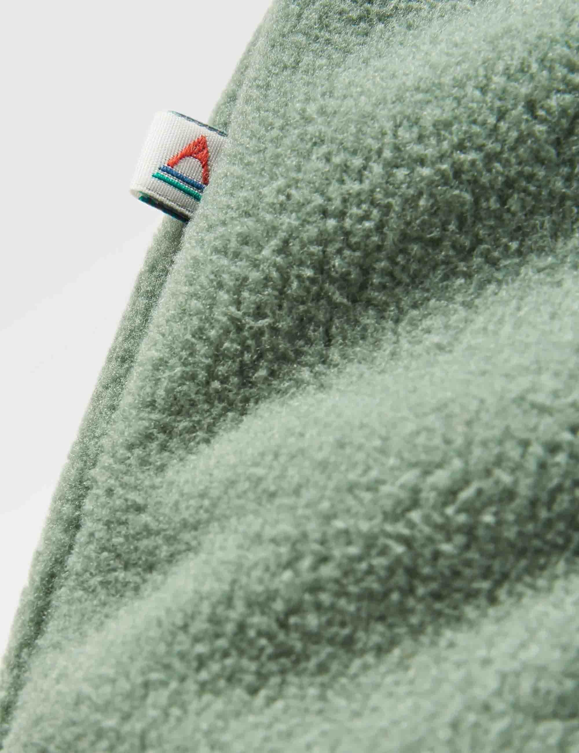 Woodland 1/2 Zip Hooded Polar Fleece - Black/Dark Forest