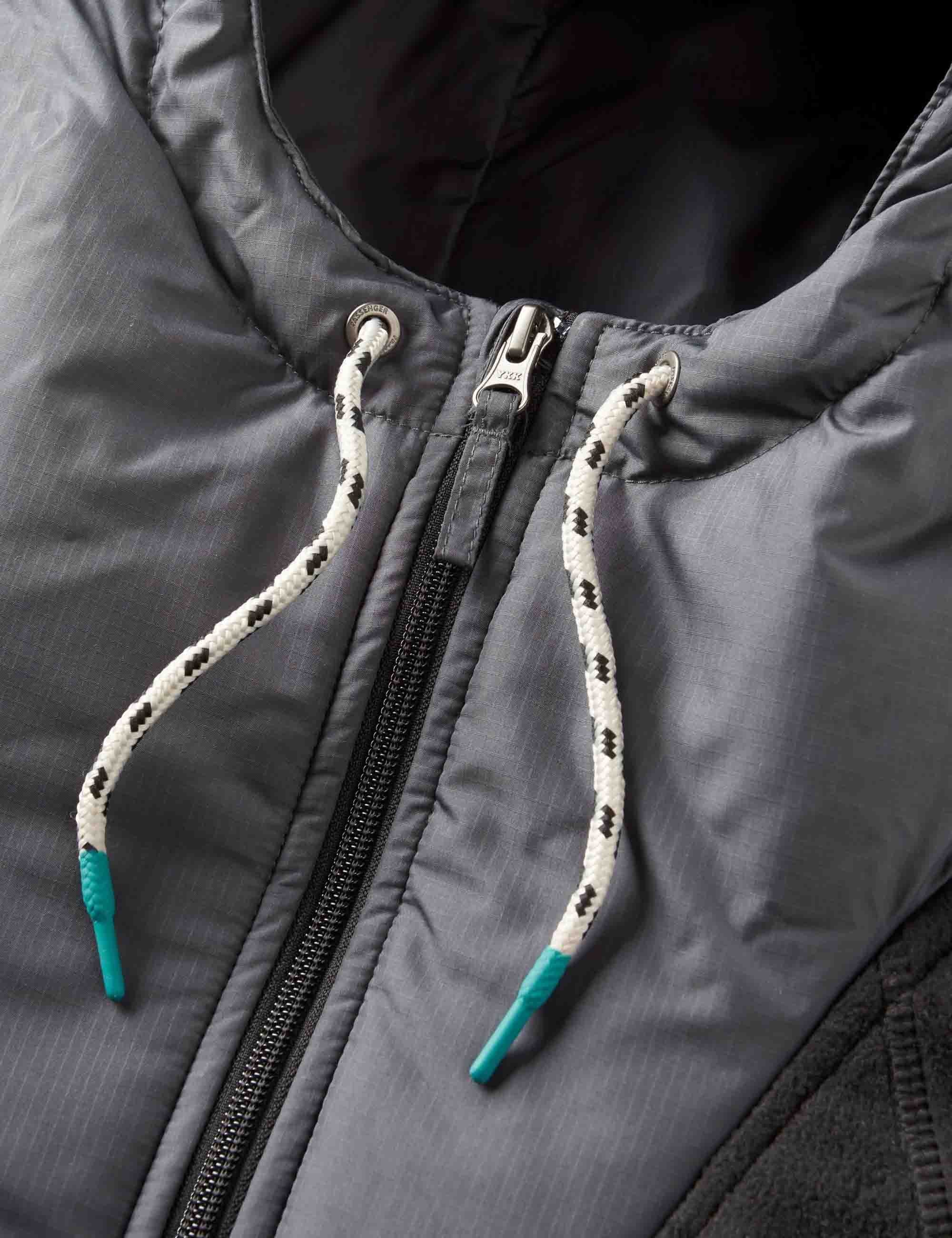 Woodland 1/2 Zip Hooded Polar Fleece - Black/Dark Forest