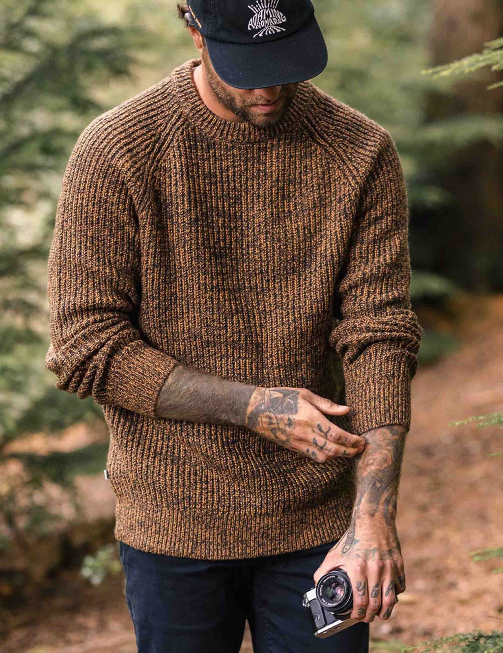 Fog Recycled Knitted Jumper - Dusty Ochre