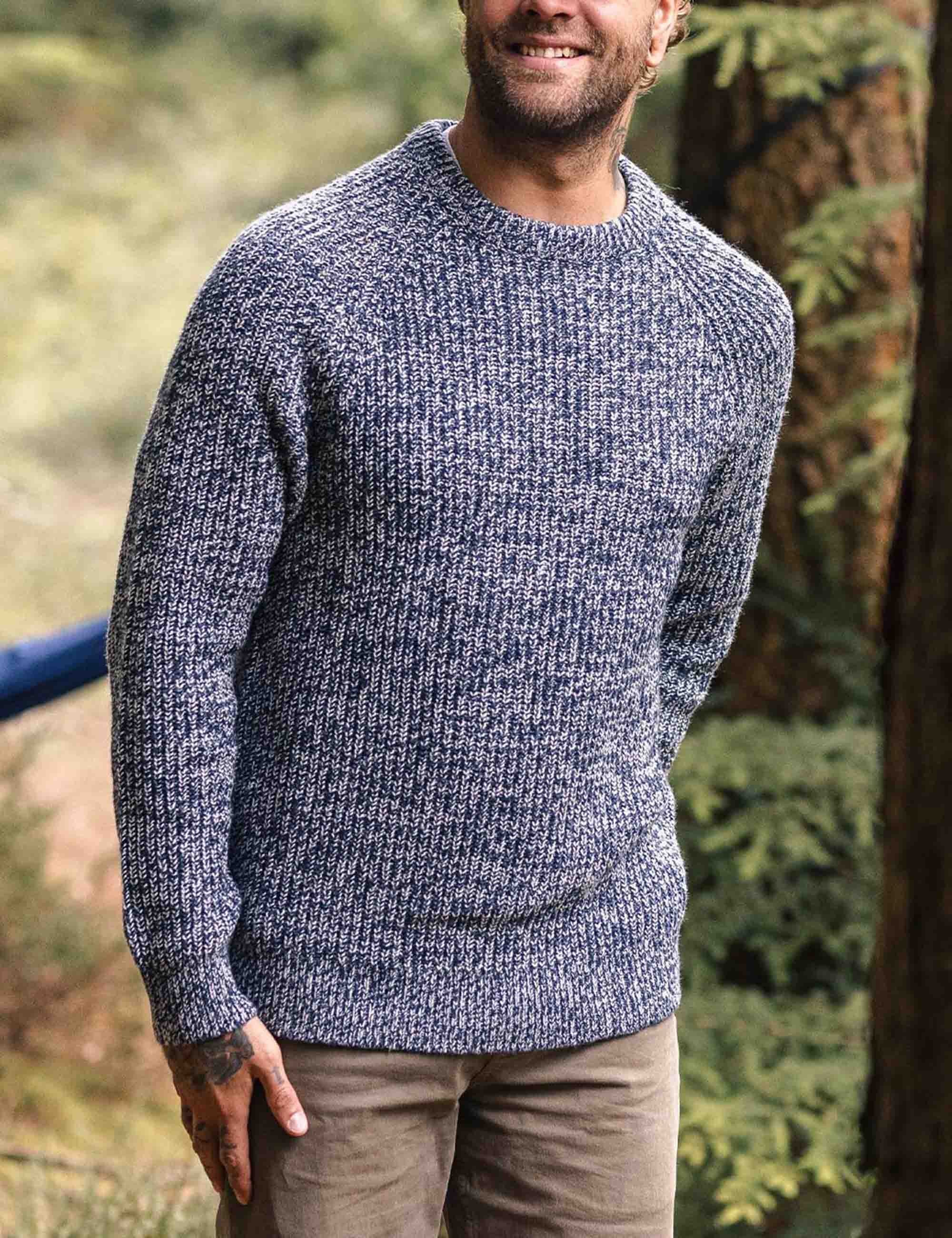 Fog Recycled Knitted Jumper - Grey Marl