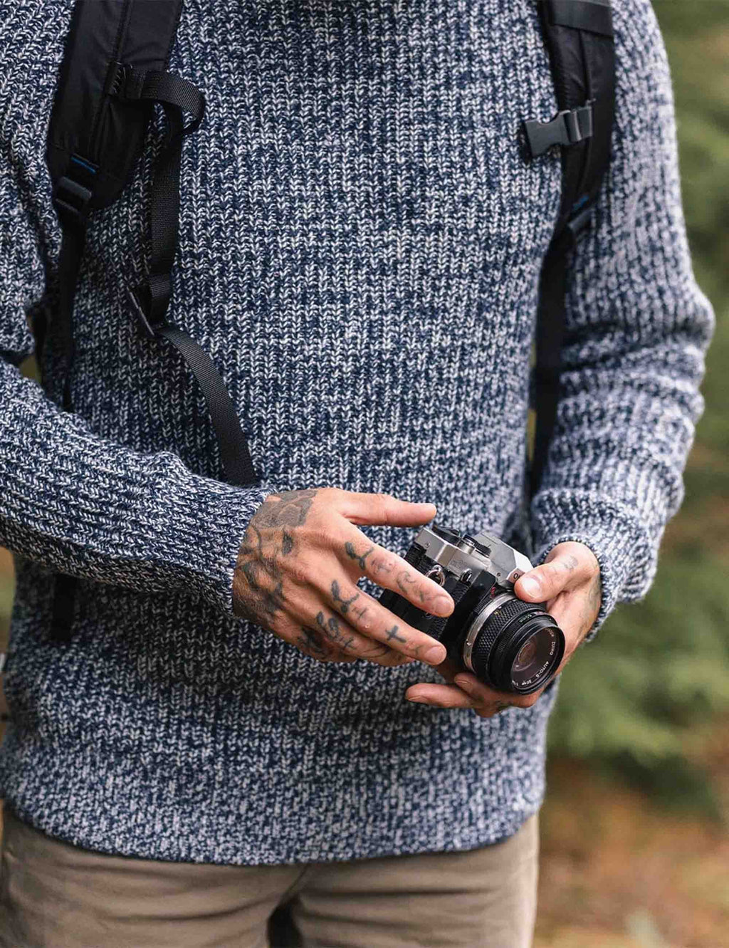 Fog Recycled Knitted Jumper - Grey Marl