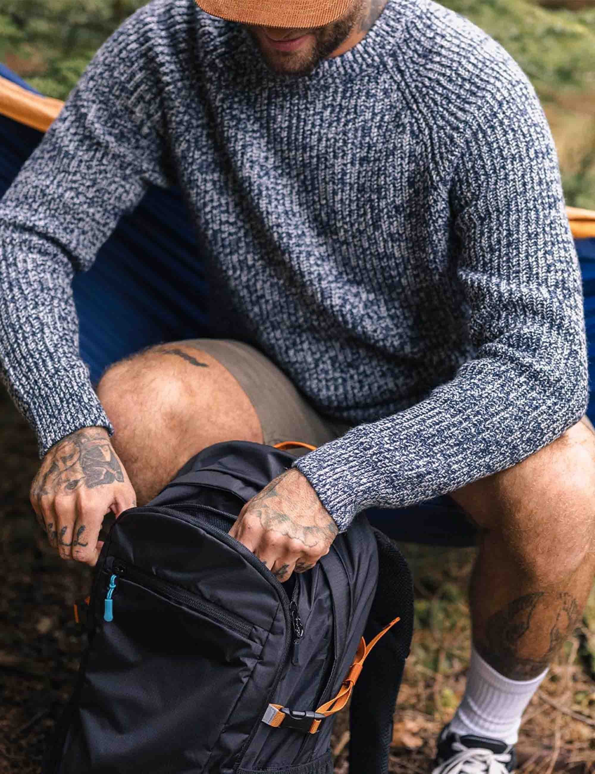Fog Recycled Knitted Jumper - Grey Marl
