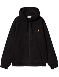 American Script Hooded Jacket - Black