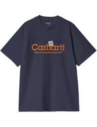 Label Script T-Shirt - Blue