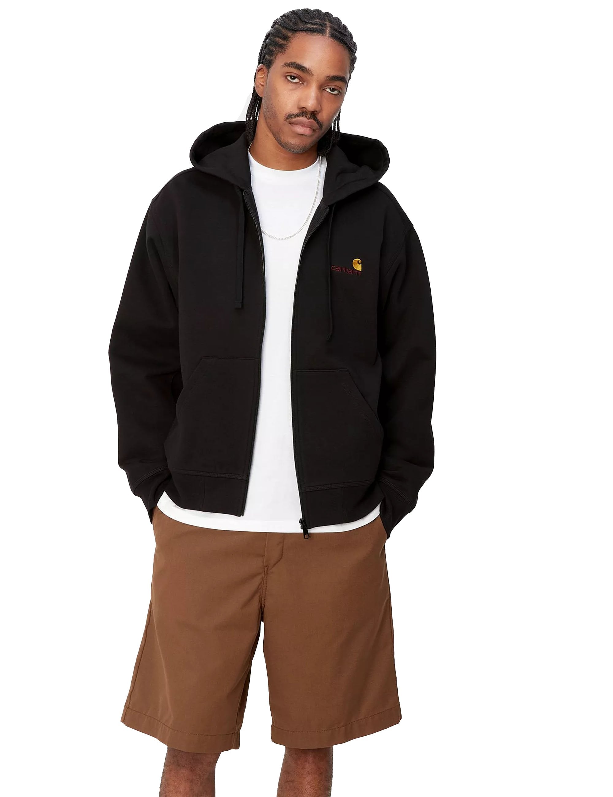 Carhartt WIP American Script Hooded Jacket - Black
